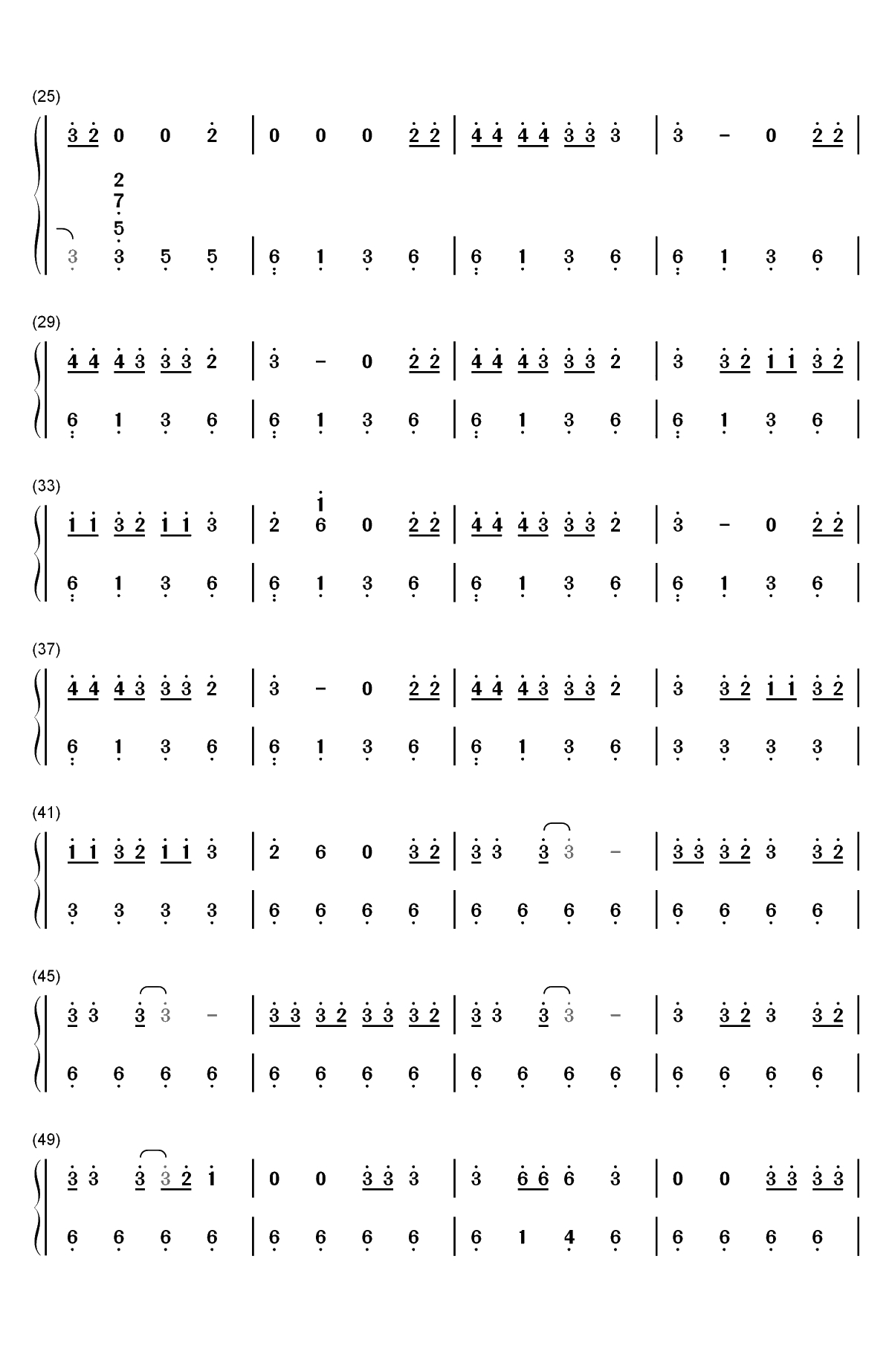 Wow-Post Malone双手简谱预览2