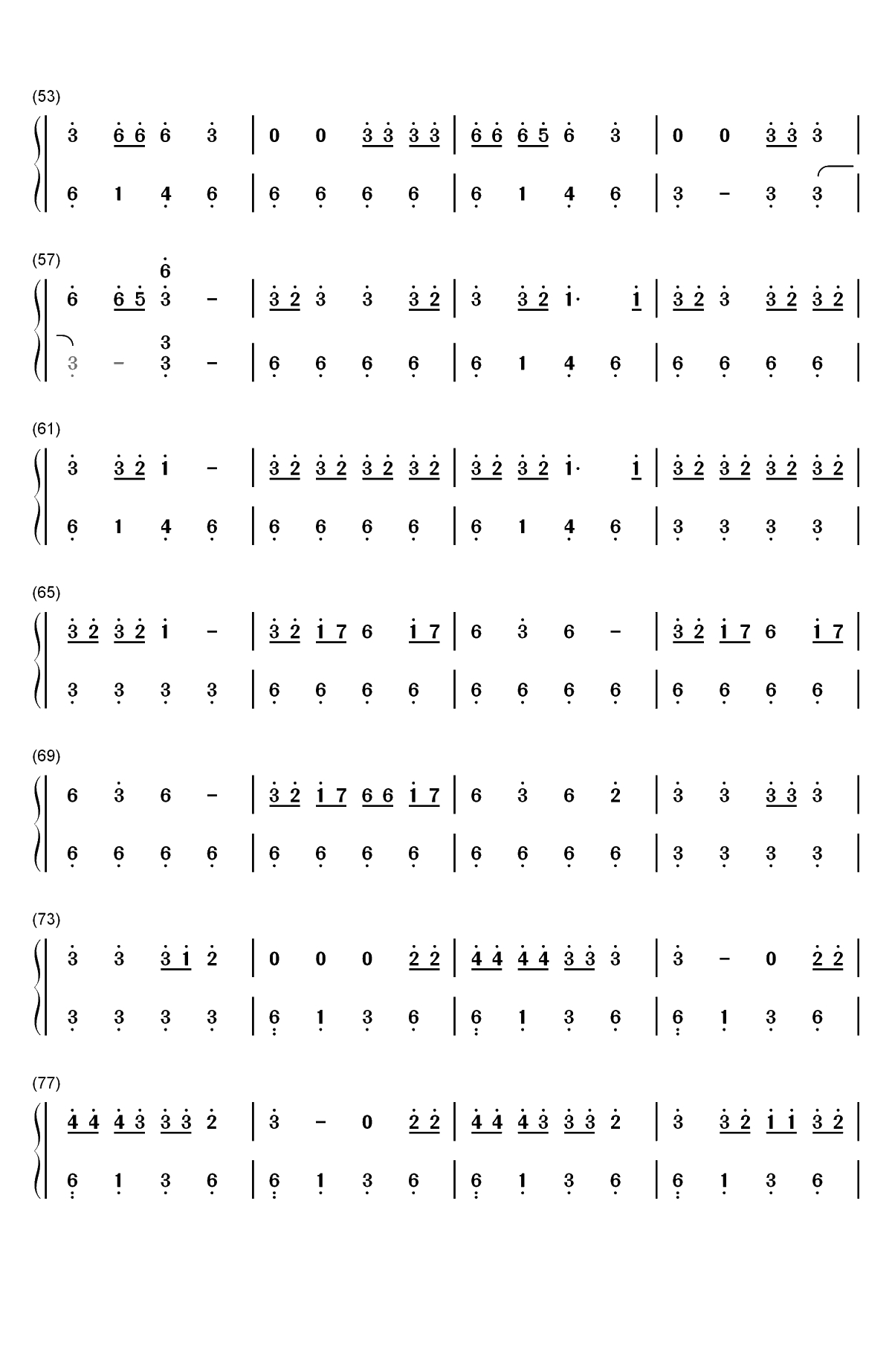 Wow-Post Malone双手简谱预览3