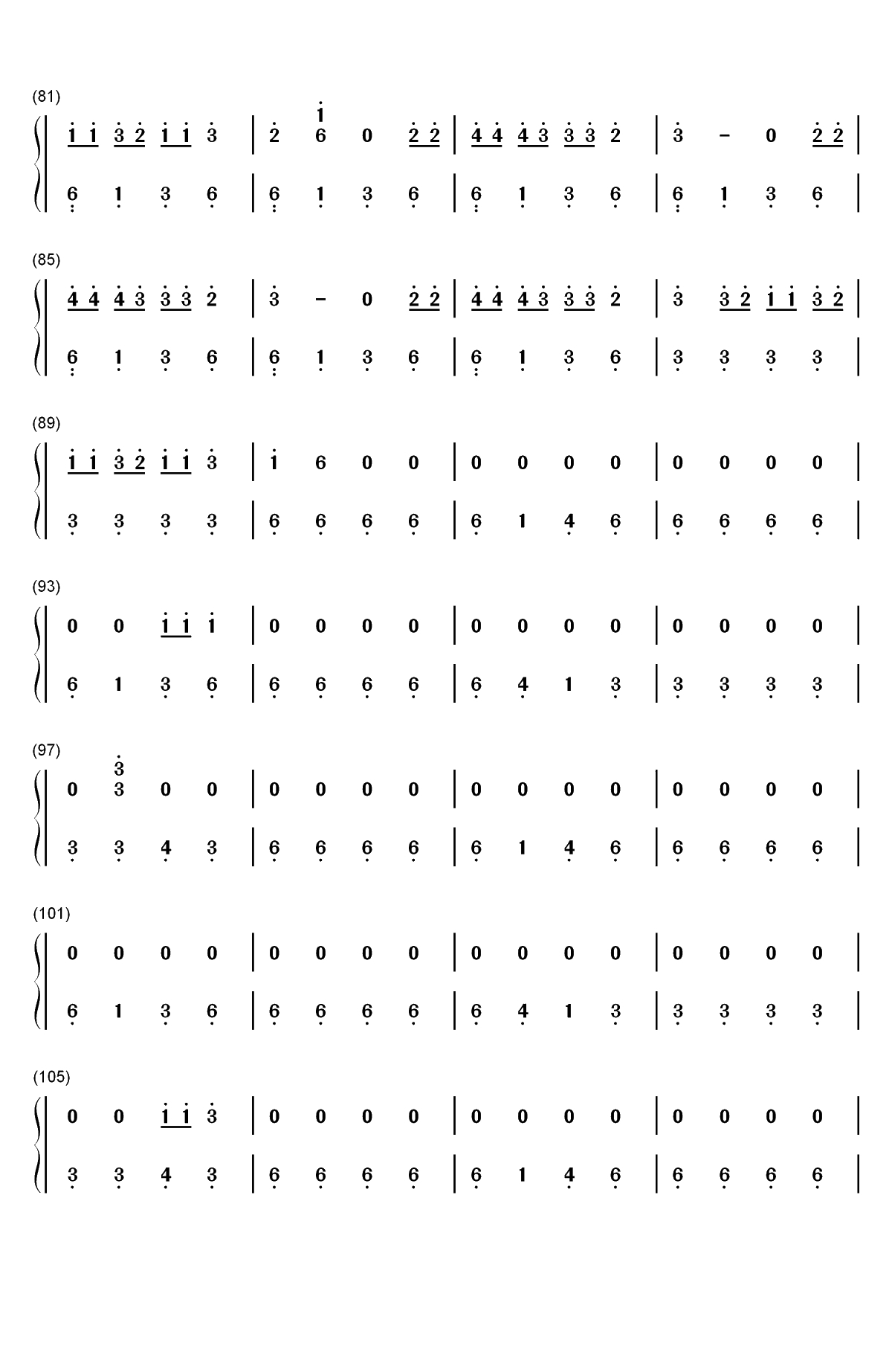 Wow-Post Malone双手简谱预览4