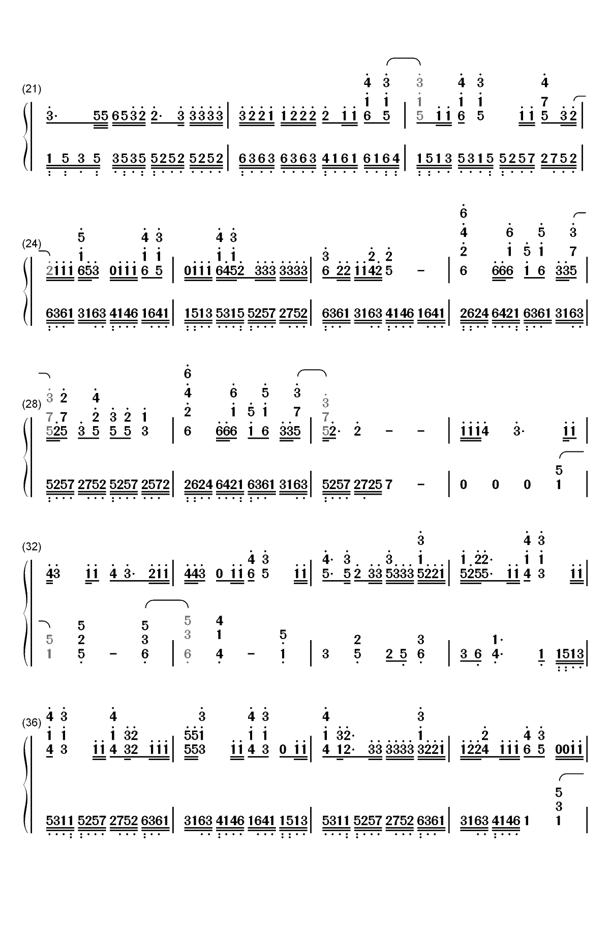 Someone You Loved-Lewis Capaldi双手简谱预览2