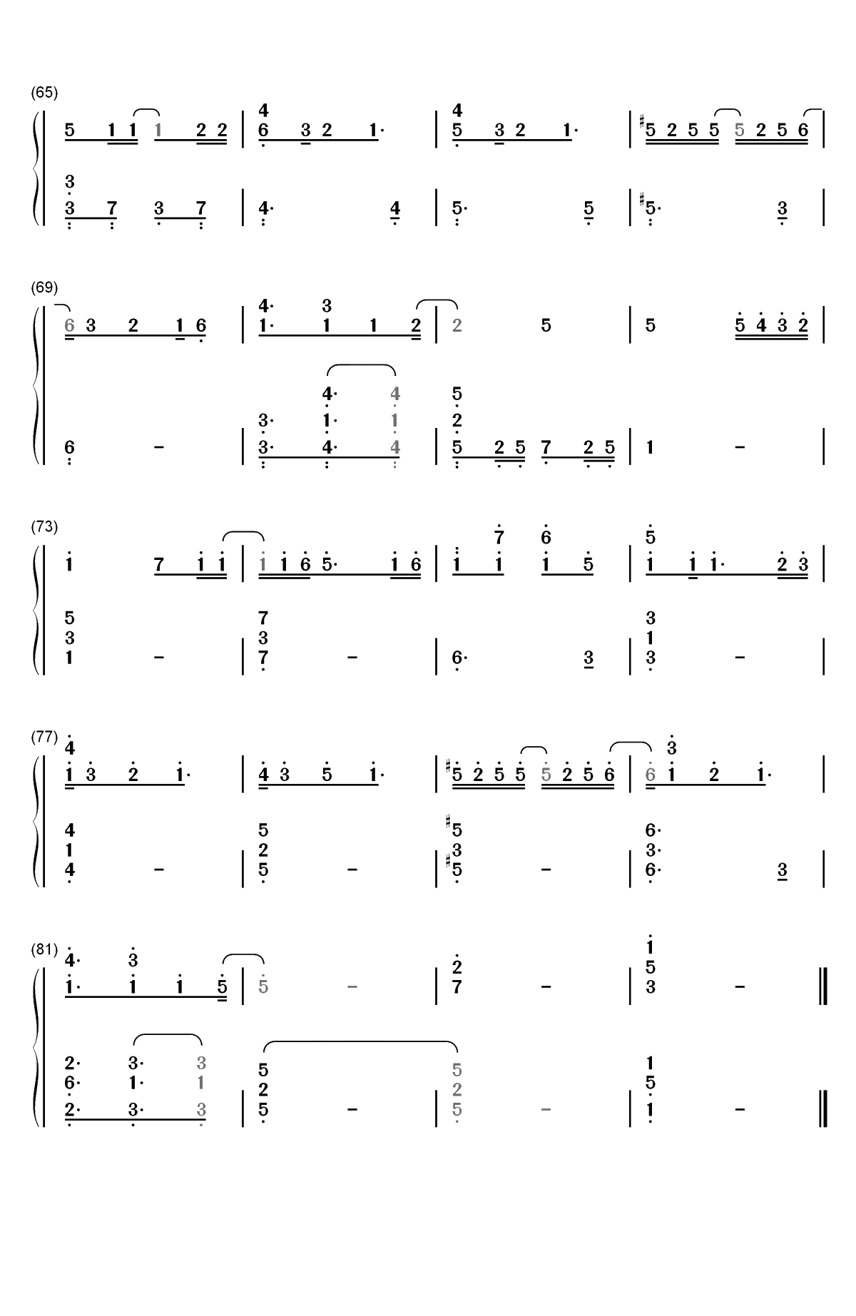 Moe Anime OP Thing Season 2双手简谱预览4