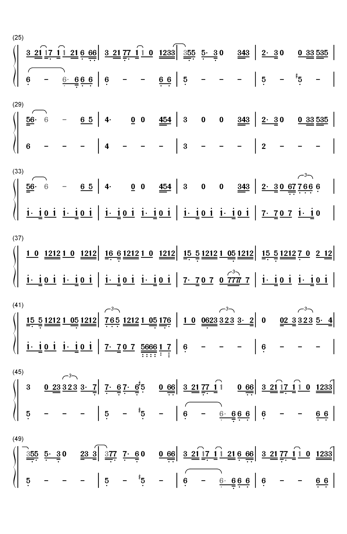 Think About Us-Little Mix和Ty Dolla Sign双手简谱预览2