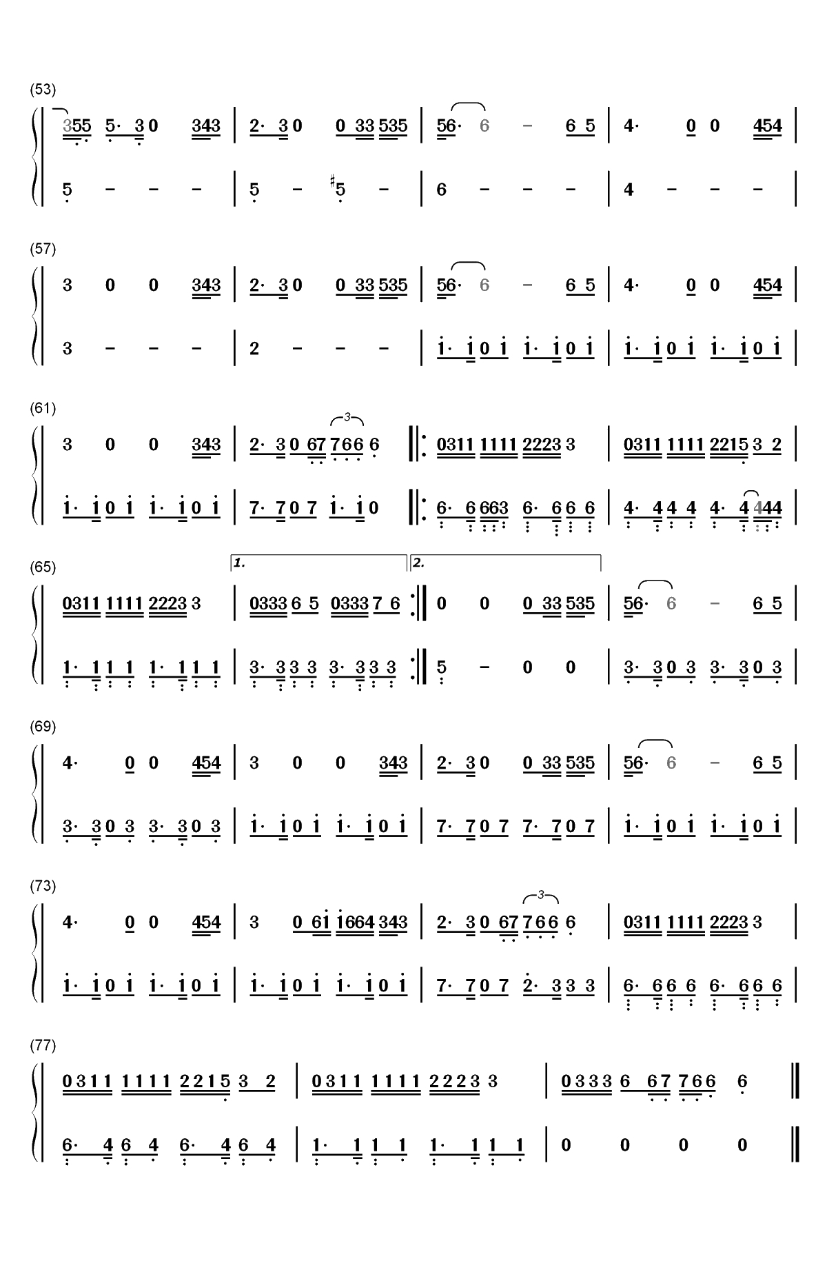 Think About Us-Little Mix和Ty Dolla Sign双手简谱预览3