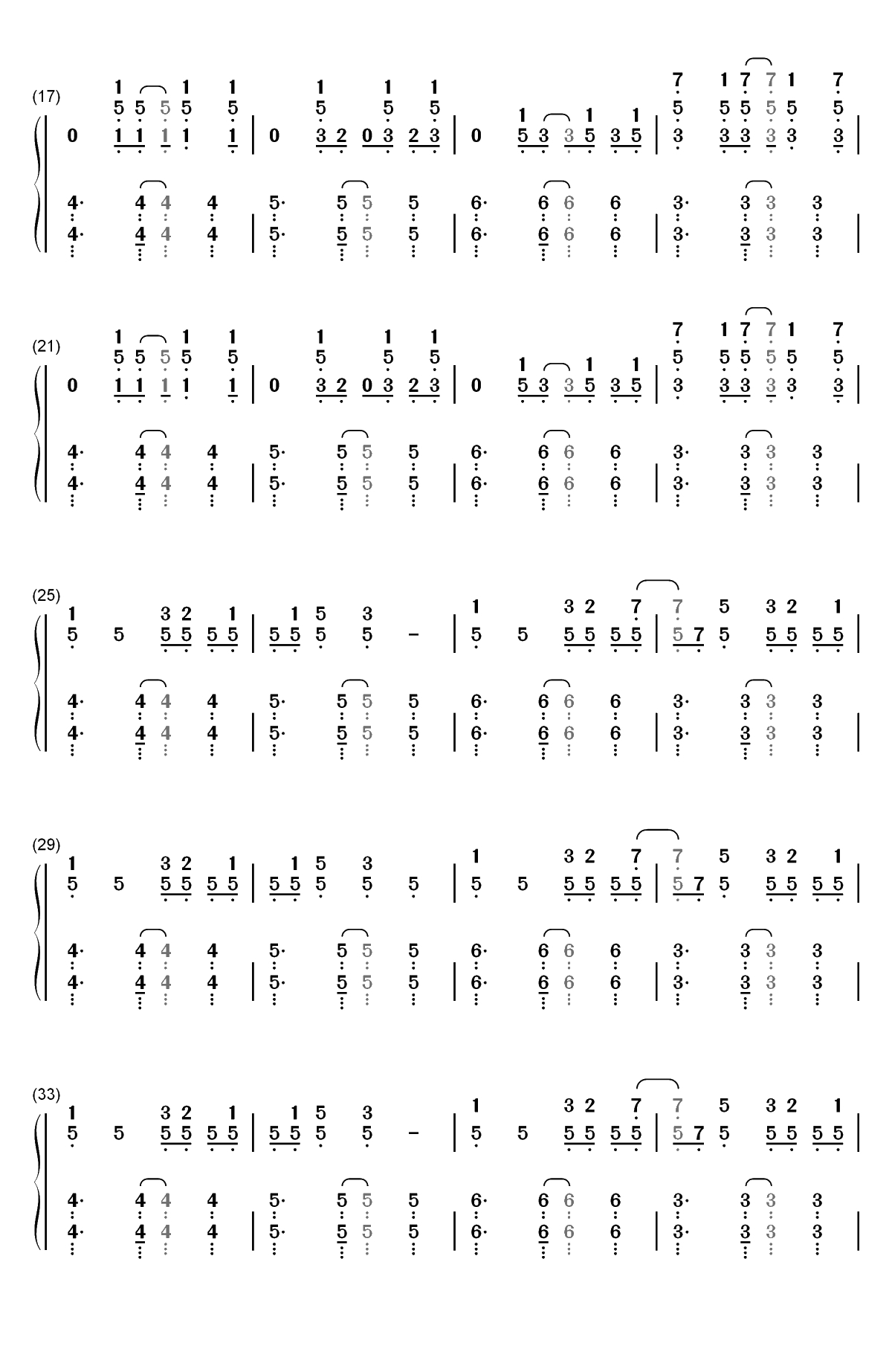 溯 Reverse-这一秒只想在爱里沉溺-抖音热歌双手简谱预览2