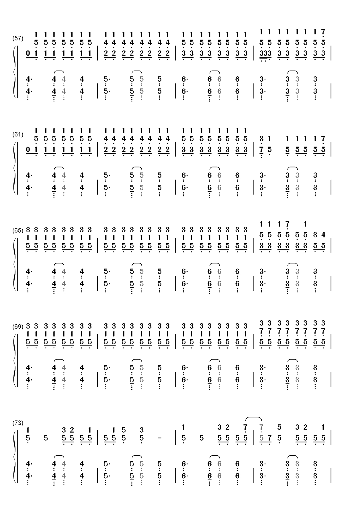 溯 Reverse-这一秒只想在爱里沉溺-抖音热歌双手简谱预览4