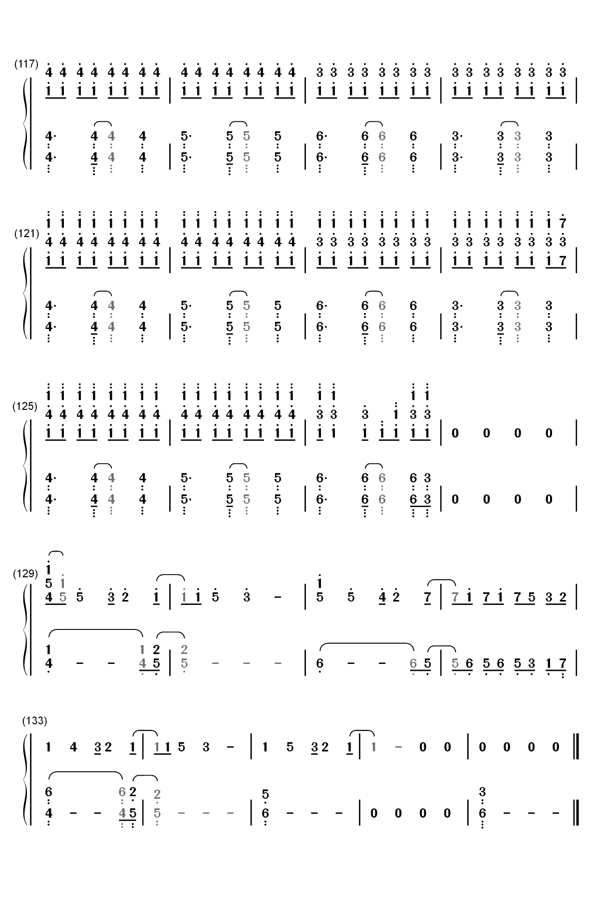 溯 Reverse-这一秒只想在爱里沉溺-抖音热歌双手简谱预览7