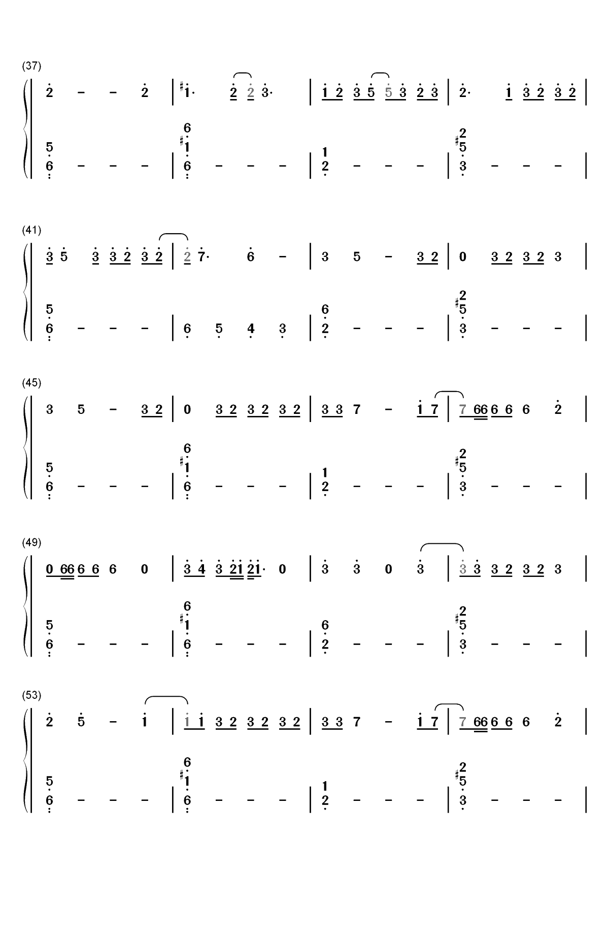 Please Me-Cardi B和Bruno Mars双手简谱预览3