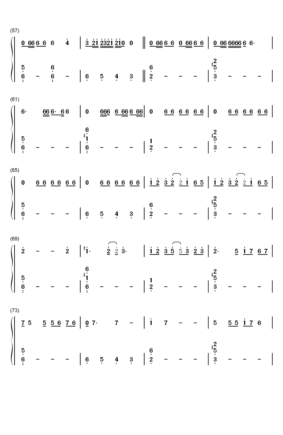 Please Me-Cardi B和Bruno Mars双手简谱预览4