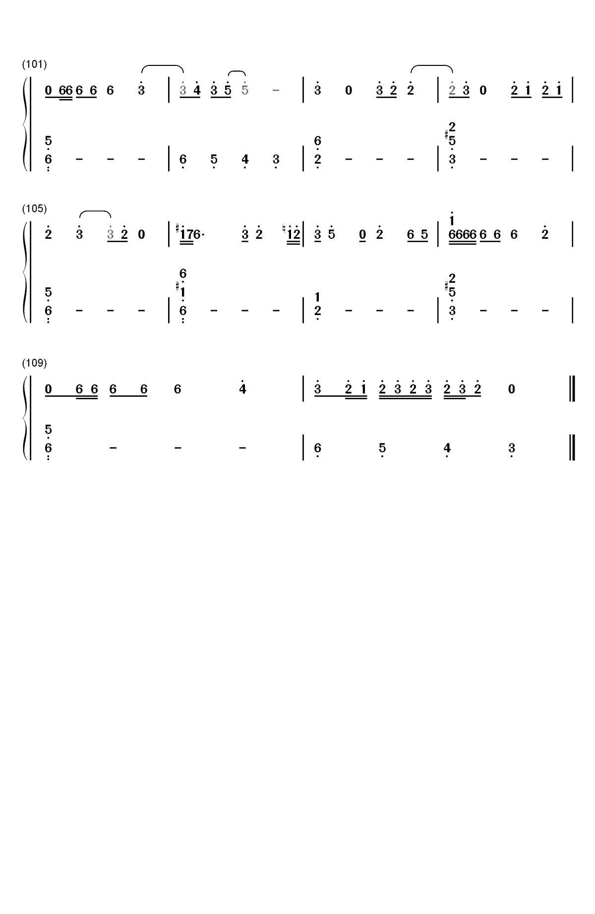 Please Me-Cardi B和Bruno Mars双手简谱预览6