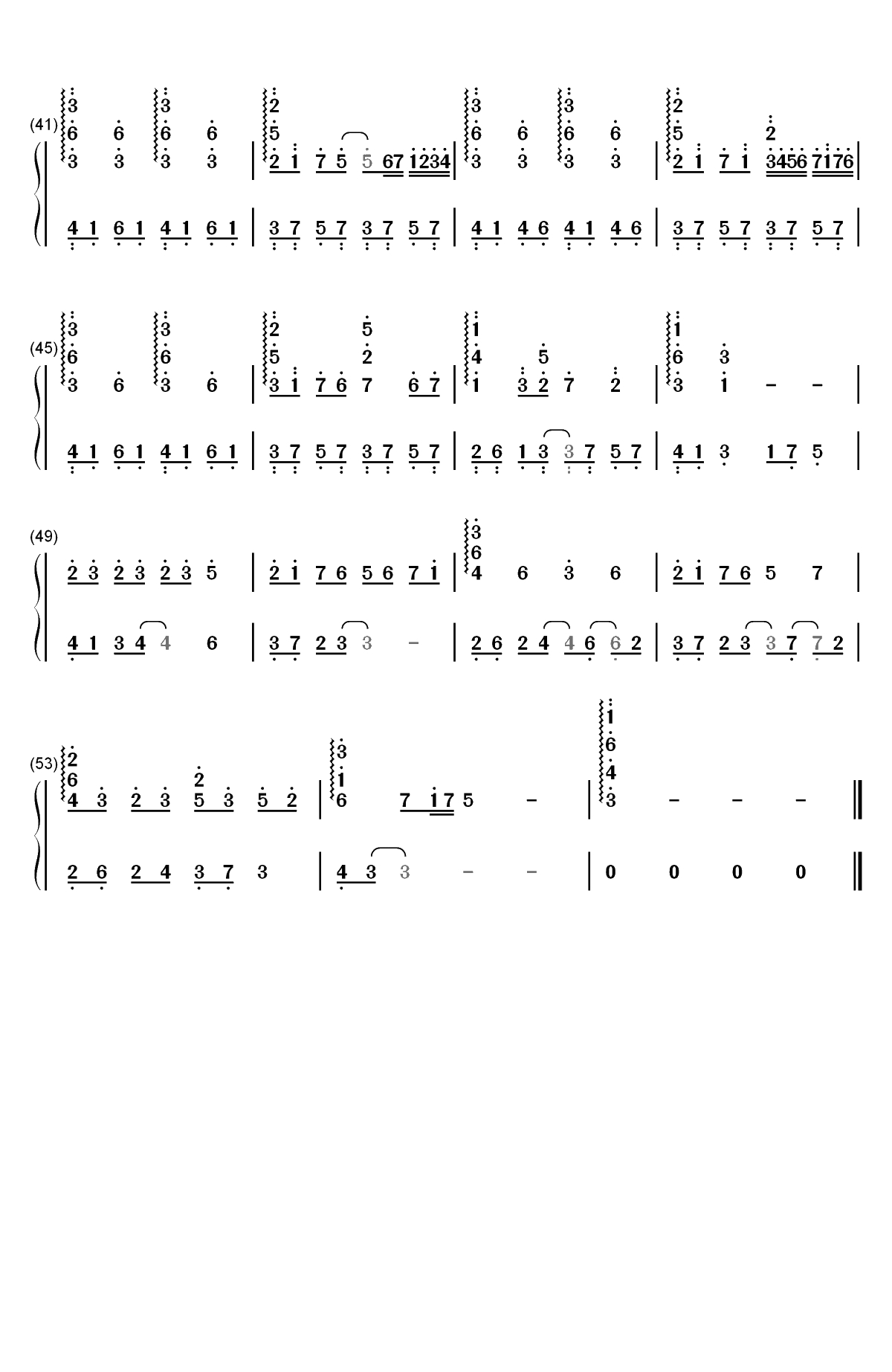 时间神殿-冒险岛BGM双手简谱预览3