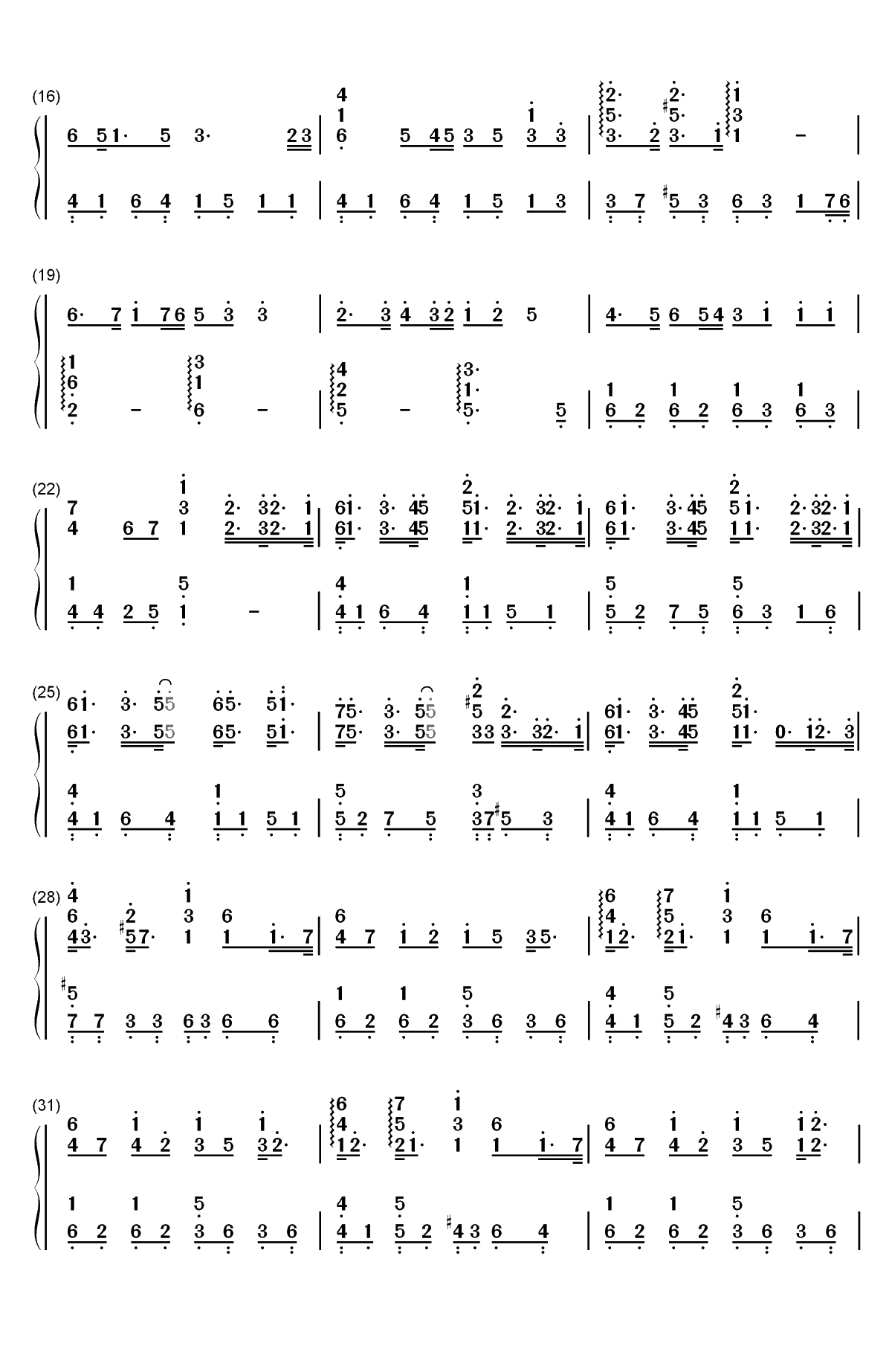 Lemon-完美版双手简谱预览2