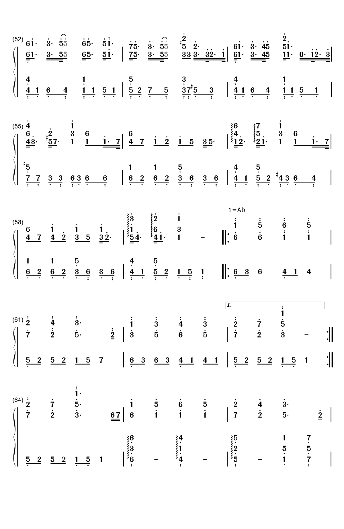 Lemon-完美版双手简谱预览4