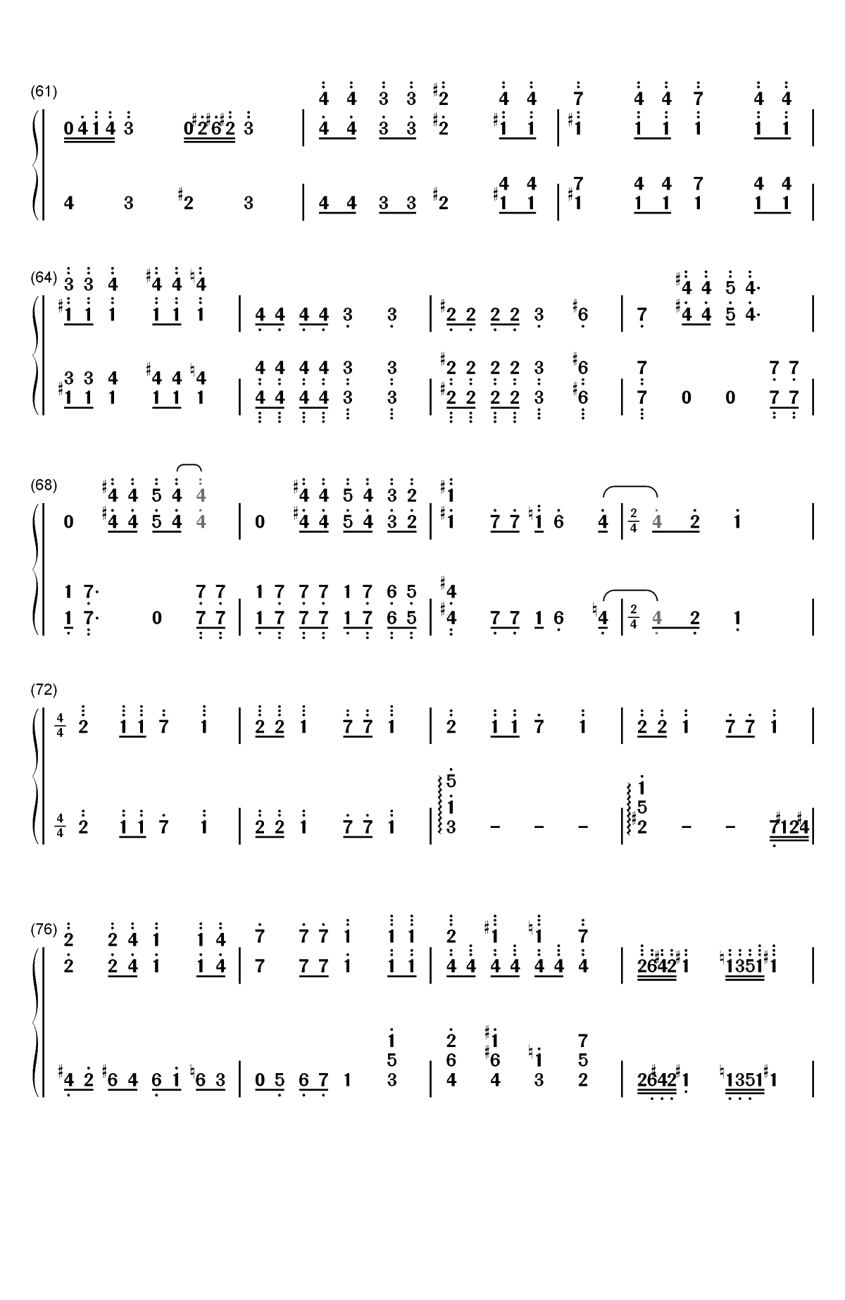 Bohemian Rhapsody-完美版-波希米亚狂想曲双手简谱预览5