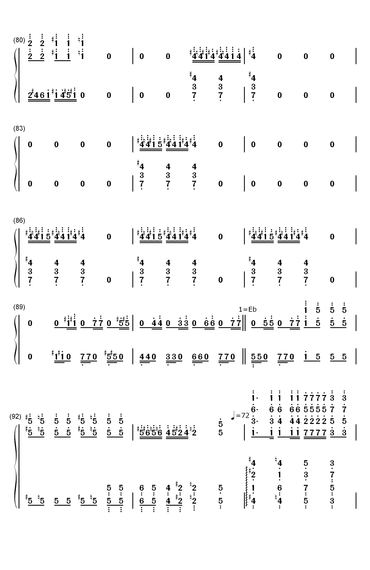 Bohemian Rhapsody-完美版-波希米亚狂想曲双手简谱预览6