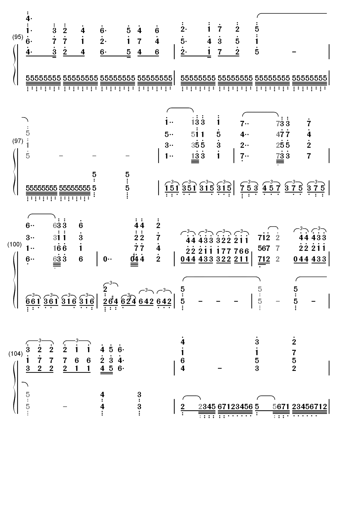 Bohemian Rhapsody-完美版-波希米亚狂想曲双手简谱预览7