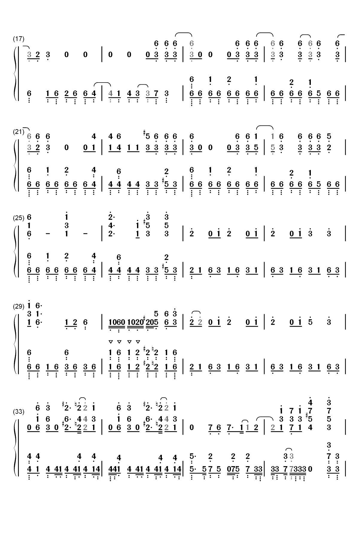 99.9-路人超能100第二季OP双手简谱预览2