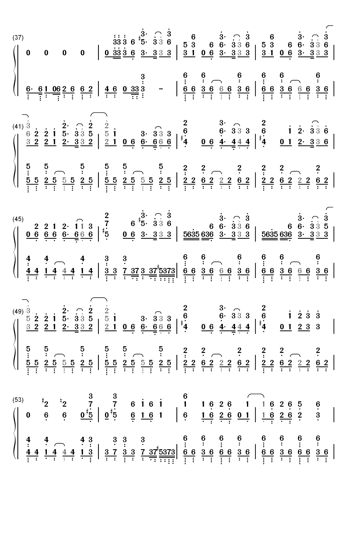 99.9-路人超能100第二季OP双手简谱预览3