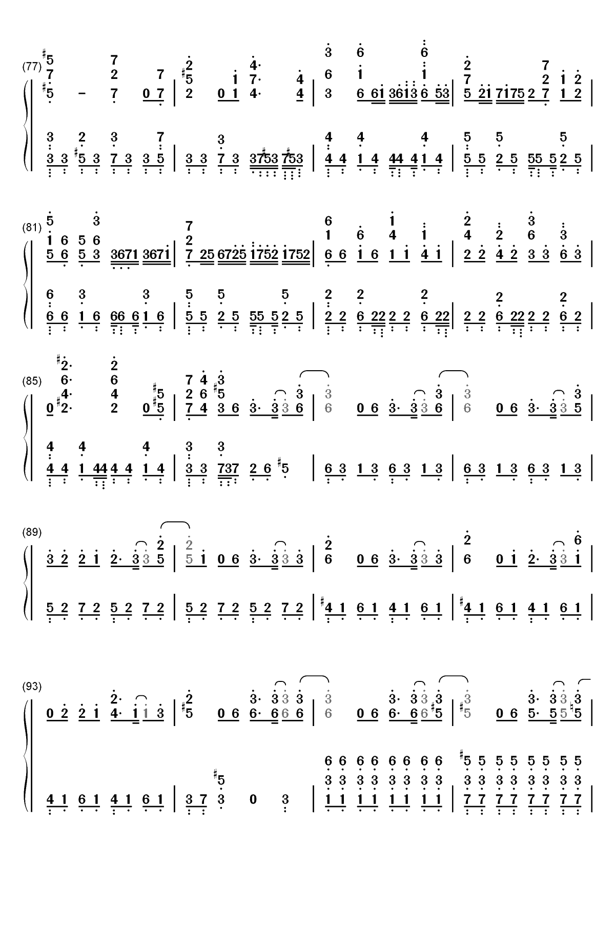 99.9-路人超能100第二季OP双手简谱预览5