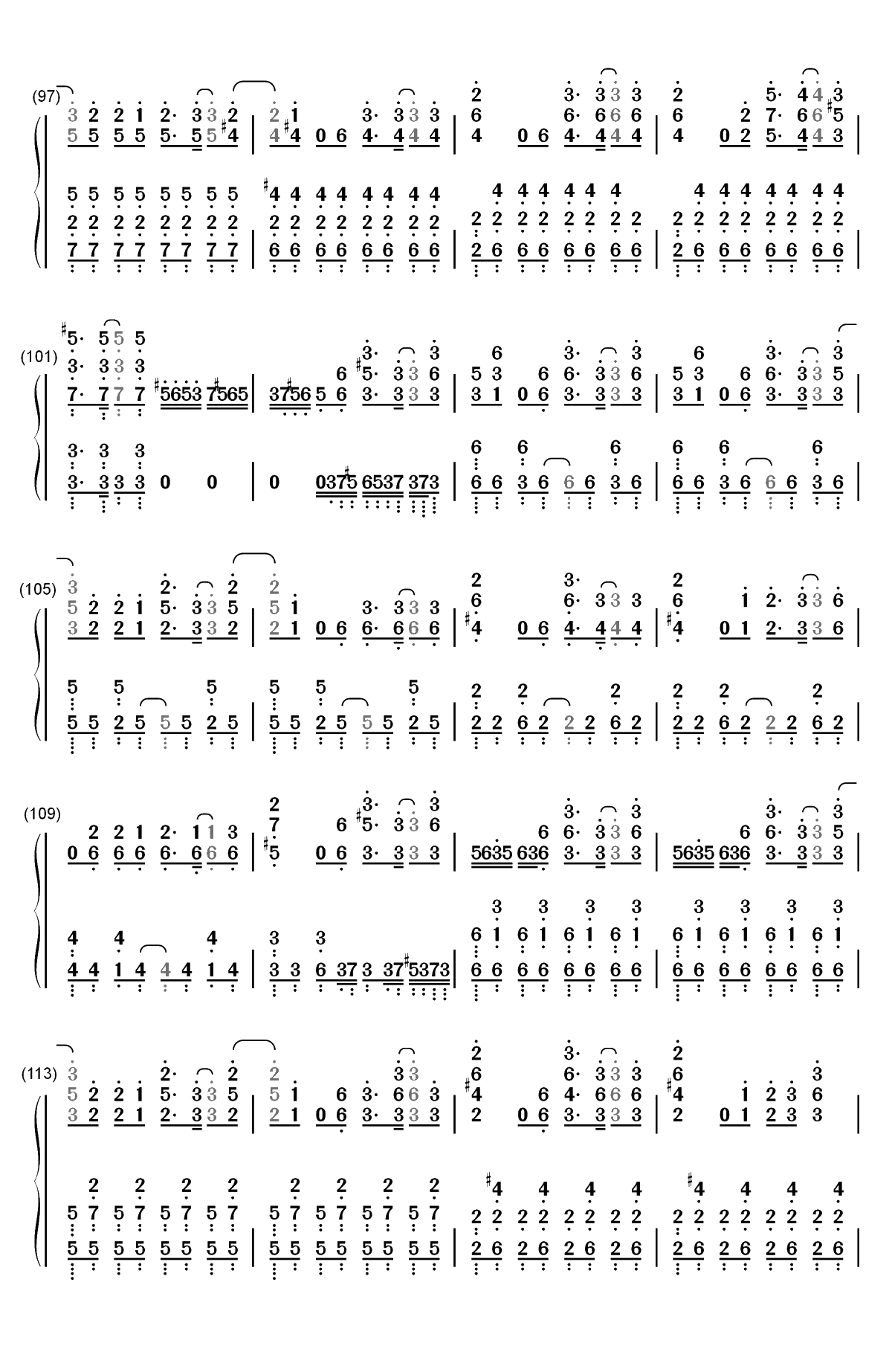 99.9-路人超能100第二季OP双手简谱预览6