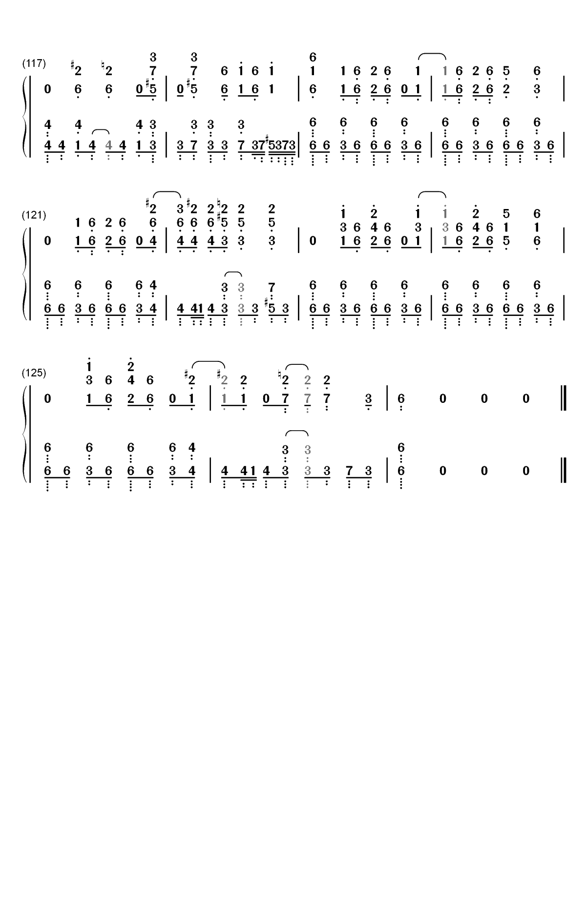 99.9-路人超能100第二季OP双手简谱预览7