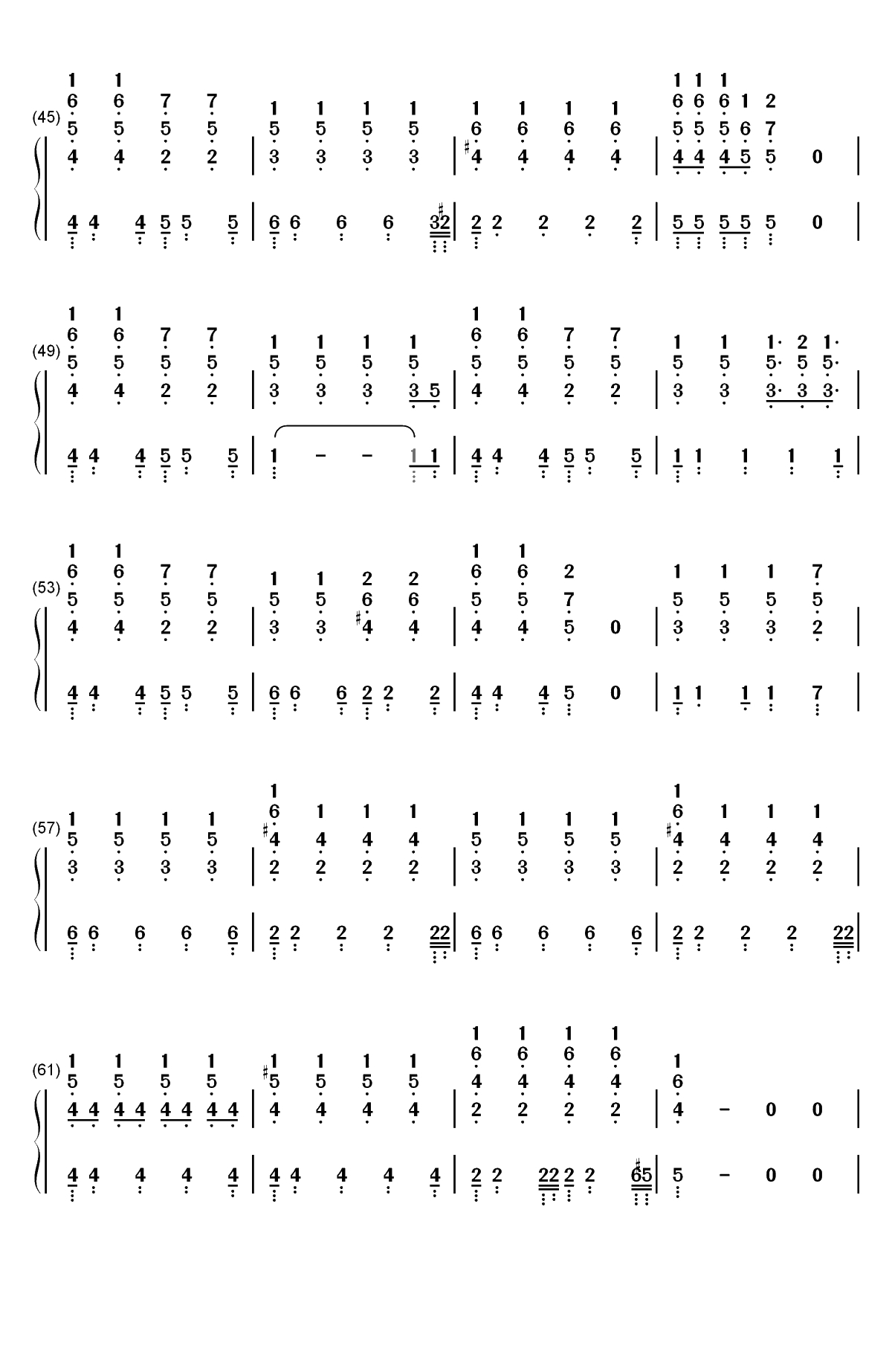 等下一个他-钢琴伴奏版-习谱予双手简谱预览3