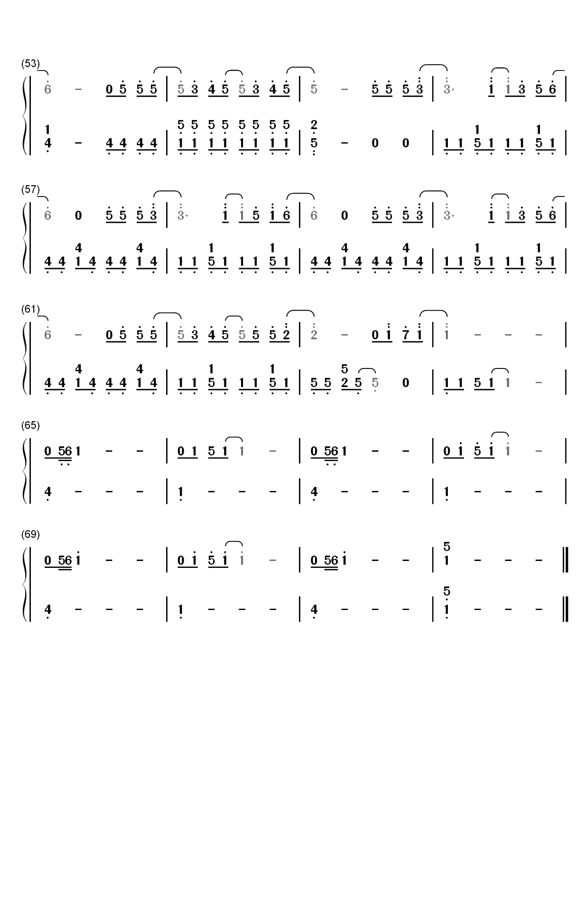 去流浪-流浪地球推广曲双手简谱预览3