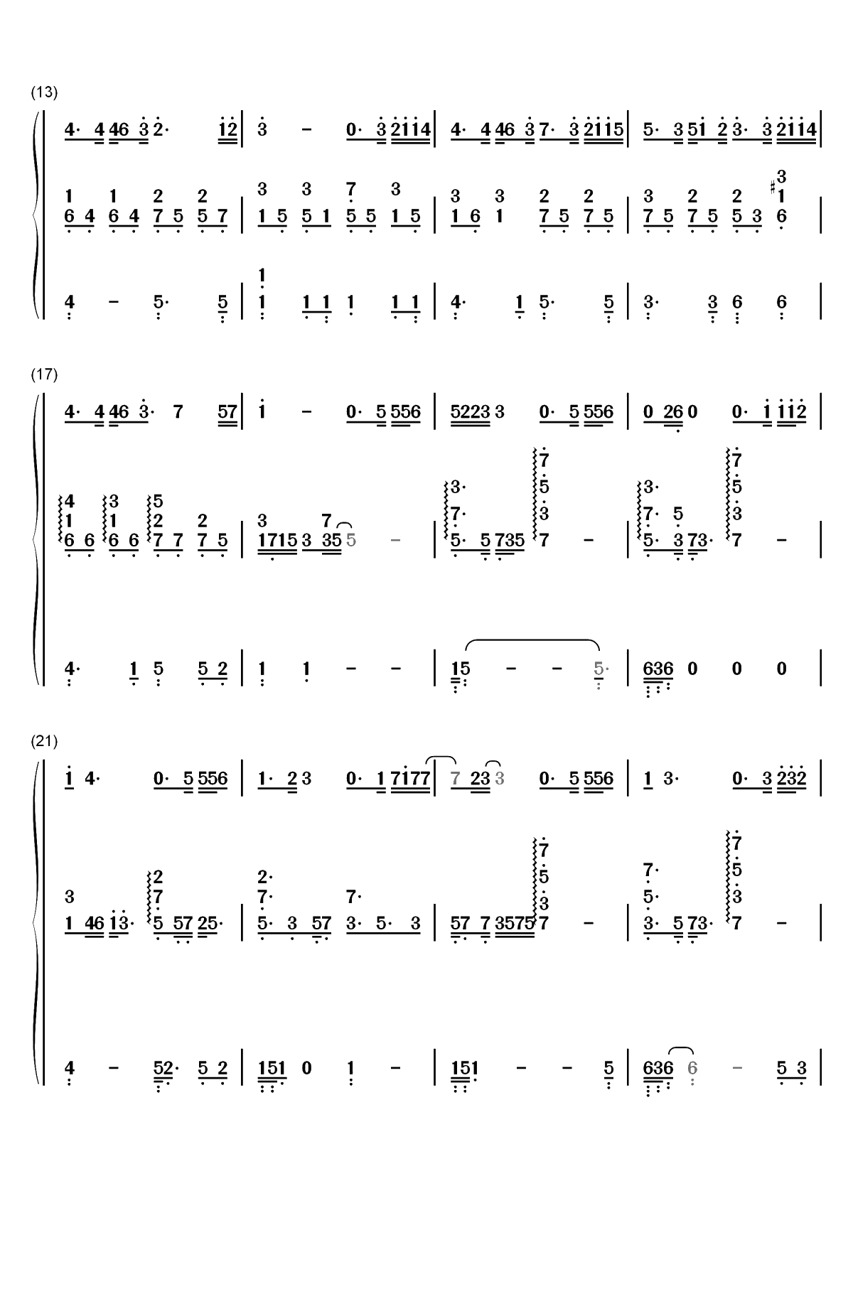 宝贝儿-弹唱谱-宝贝儿主题曲双手简谱预览2