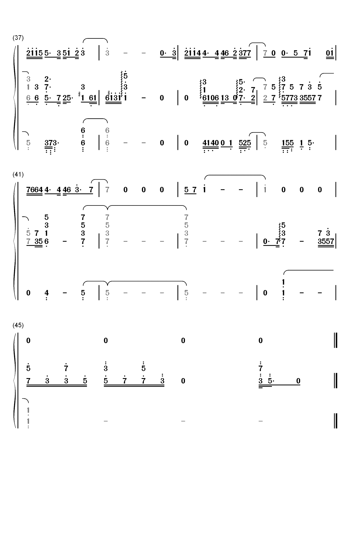 宝贝儿-弹唱谱-宝贝儿主题曲双手简谱预览4
