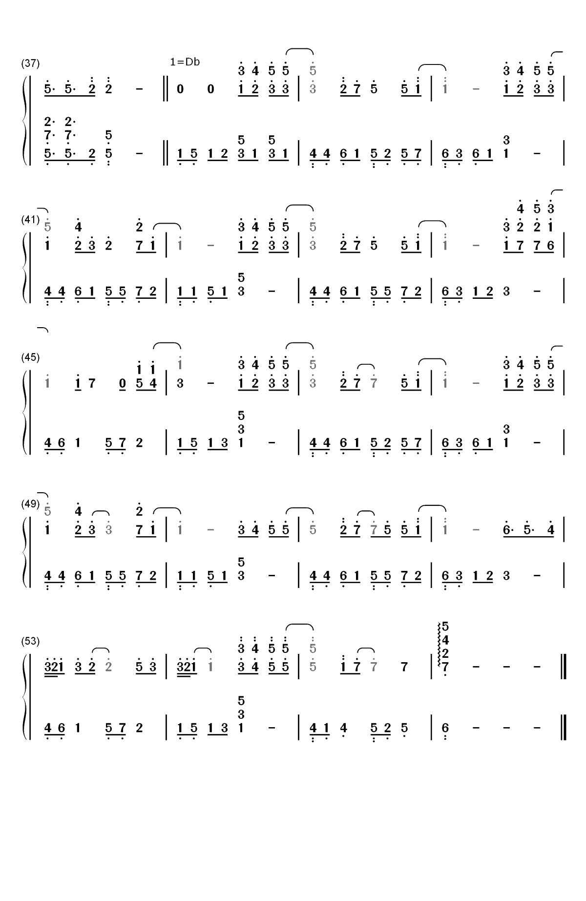 远方-S.H.E双手简谱预览3