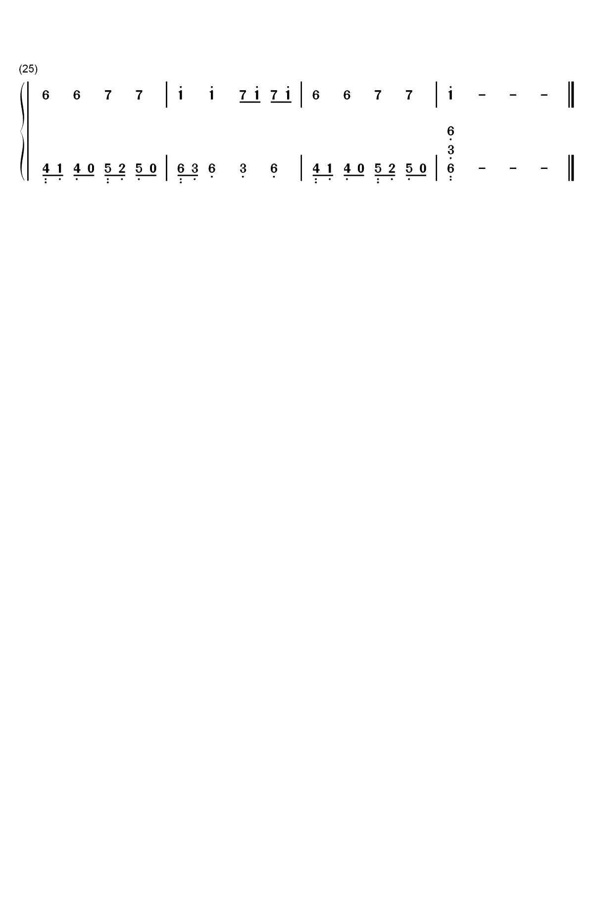 红色高跟鞋-初学者简易版-爱情呼叫转移2主题曲双手简谱预览2