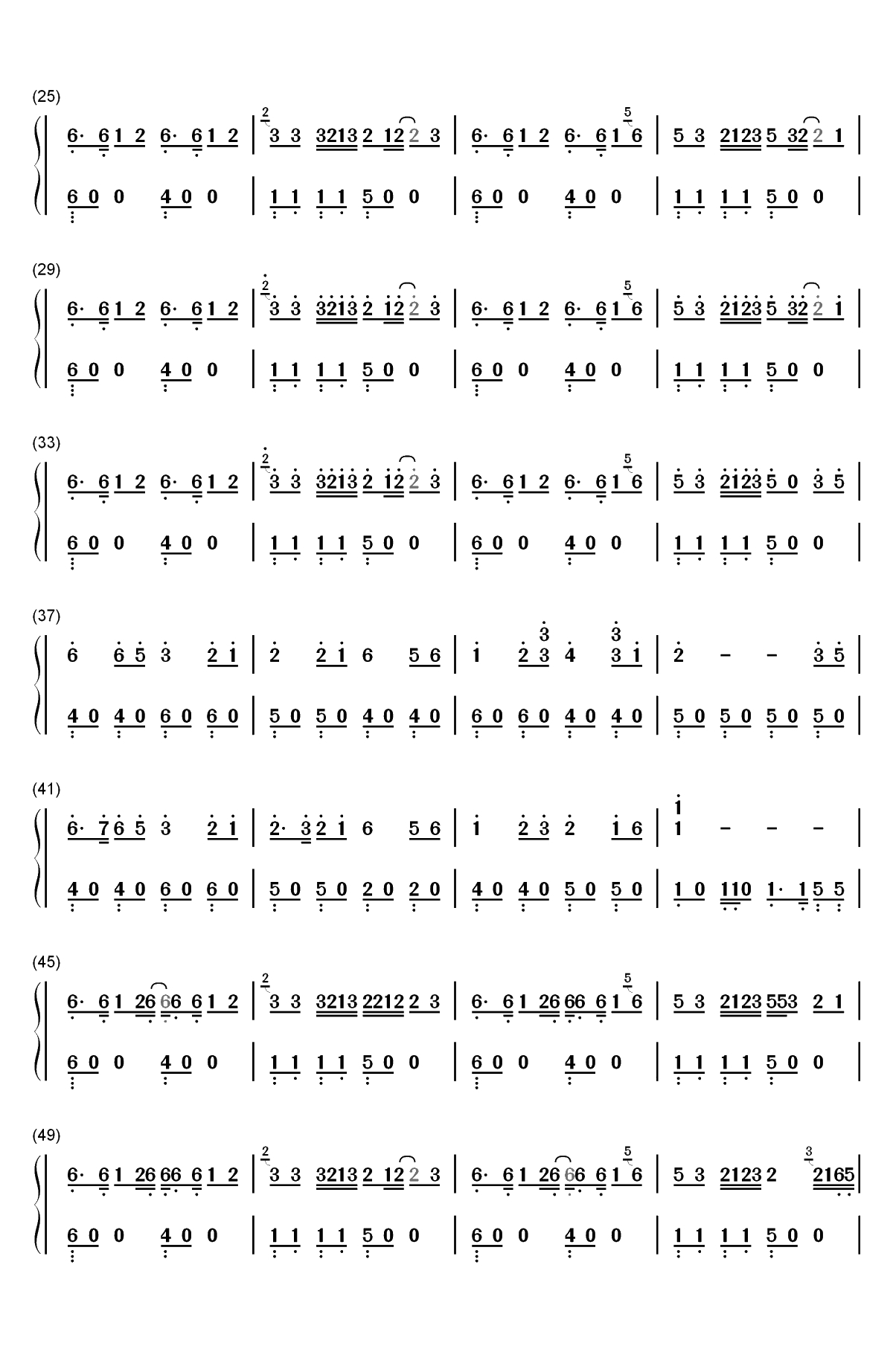 Monody-TheFatRat-抖音歌曲双手简谱预览2