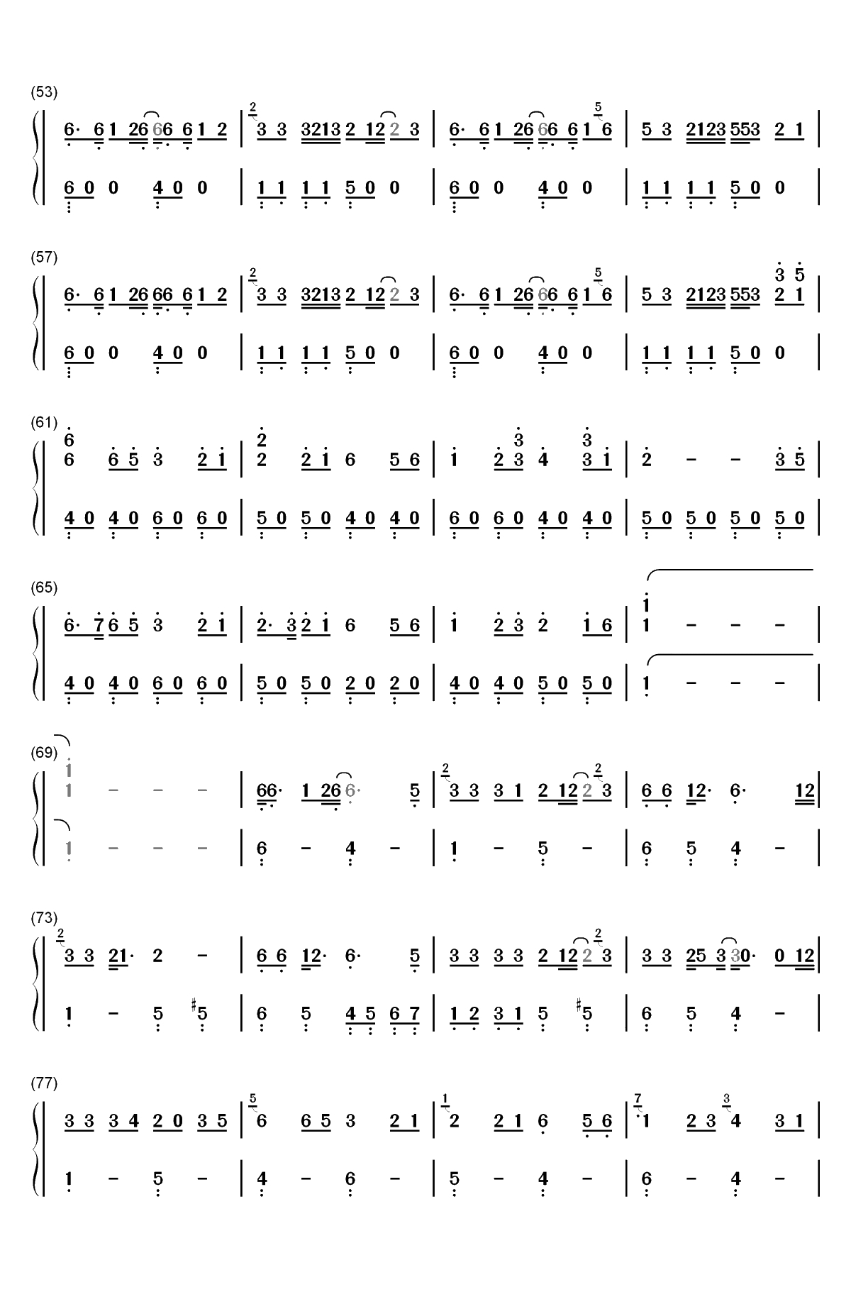 Monody-TheFatRat-抖音歌曲双手简谱预览3