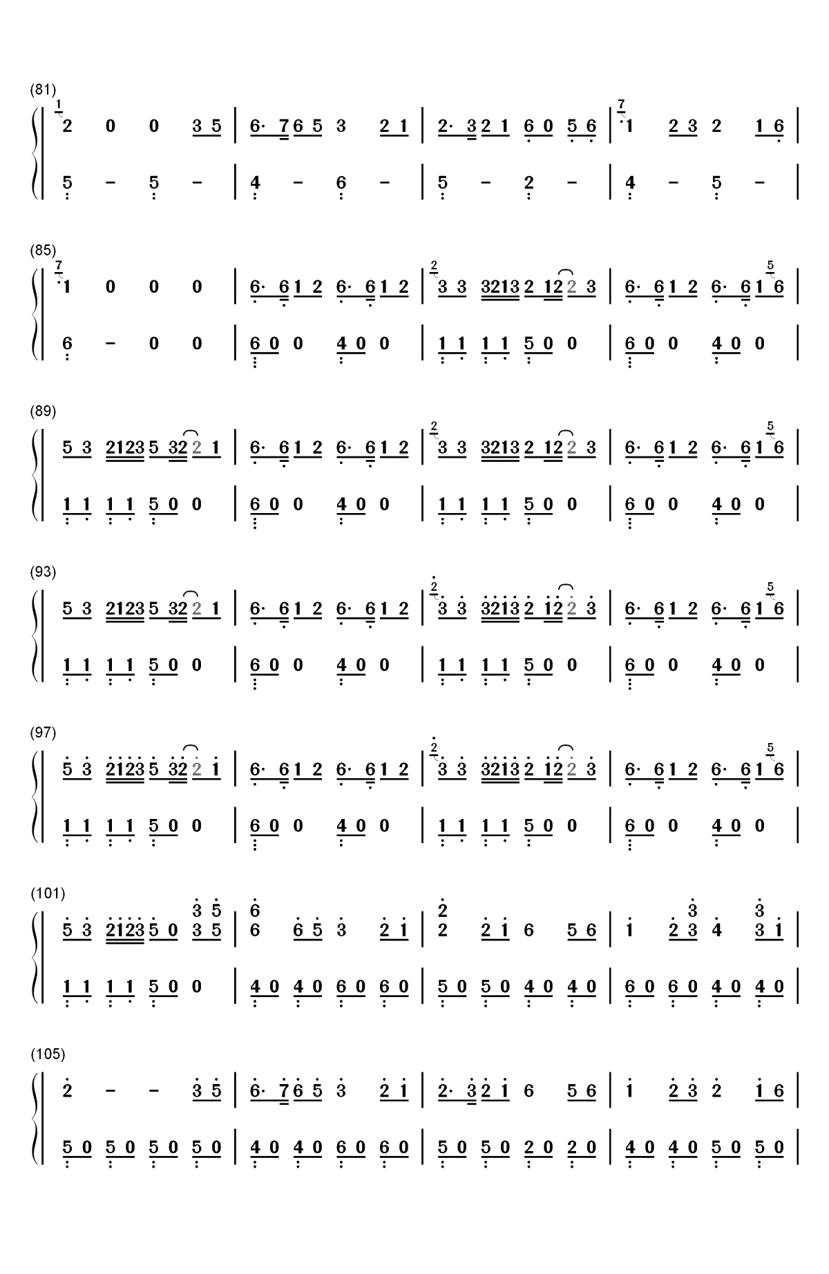 Monody-TheFatRat-抖音歌曲双手简谱预览4