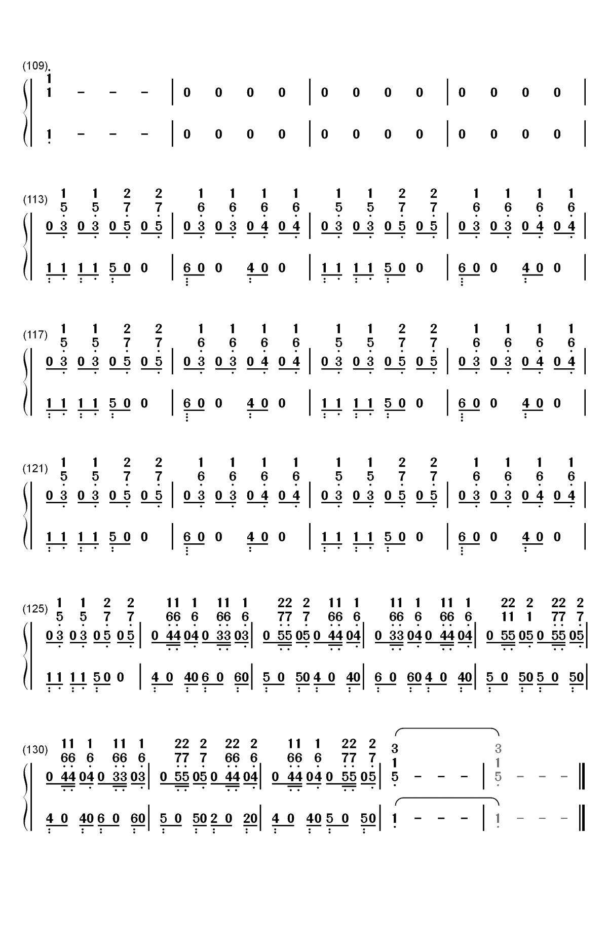 Monody-TheFatRat-抖音歌曲双手简谱预览5