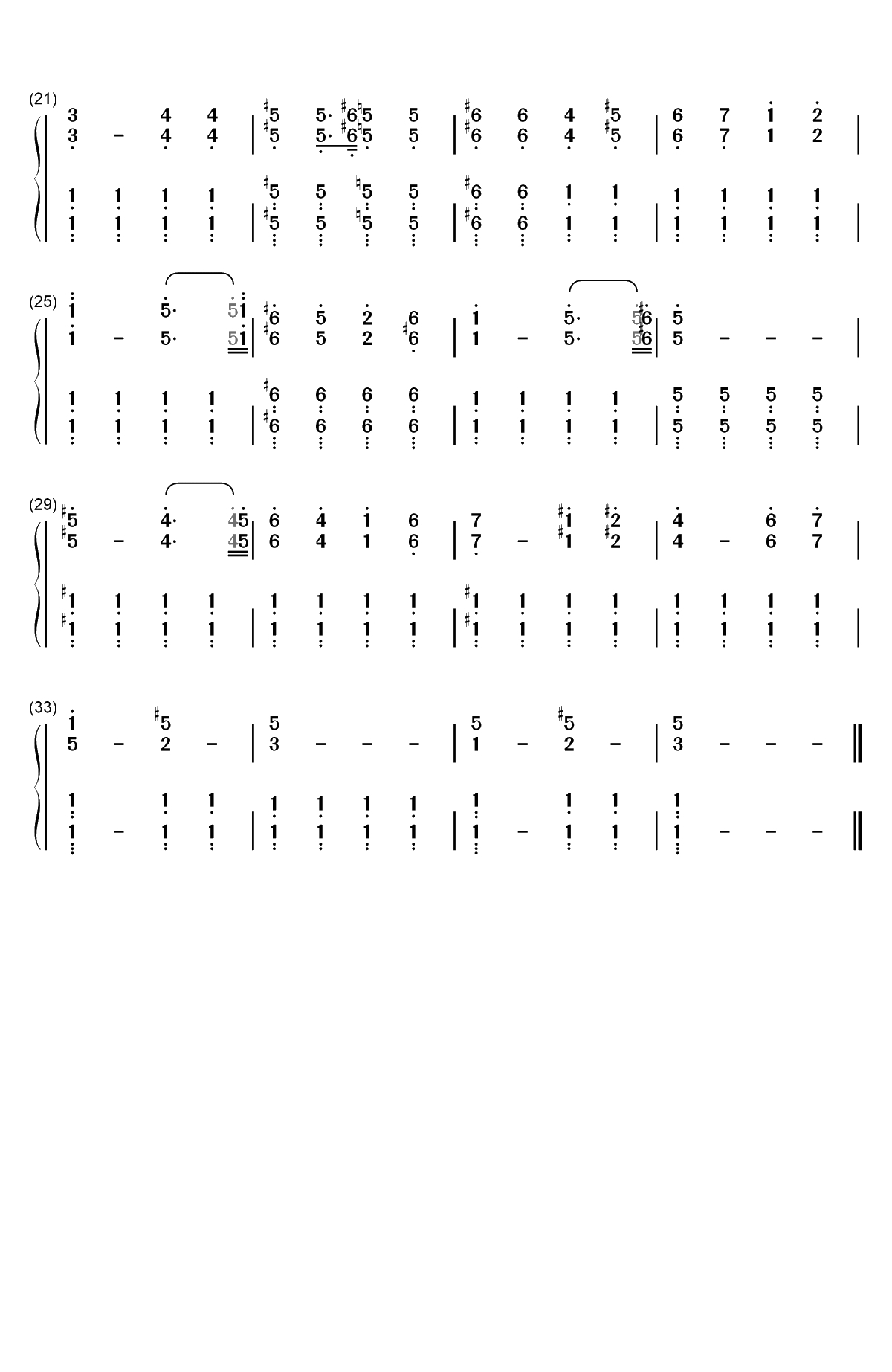 方舟生存进化主题曲-钢琴版双手简谱预览2