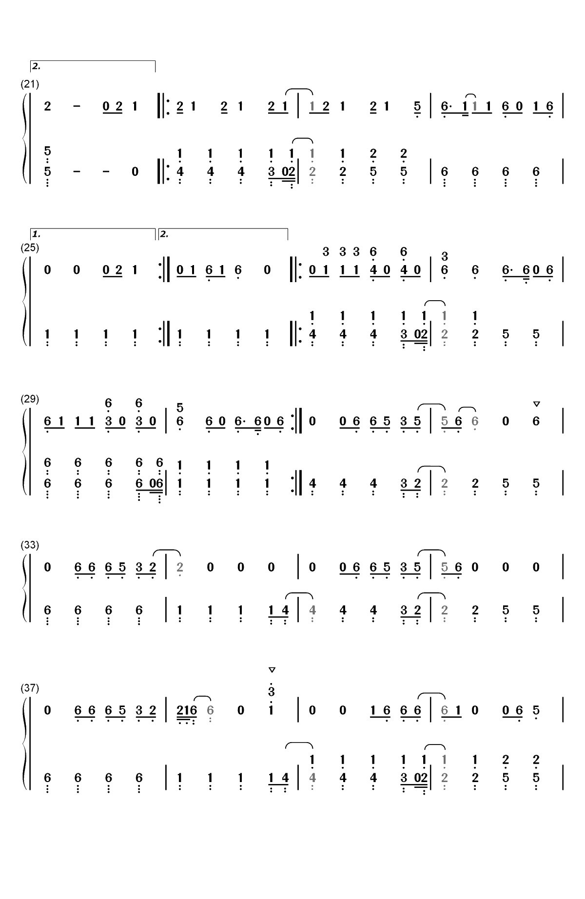 Giant-Calvin Harris and RagnBone Man双手简谱预览2