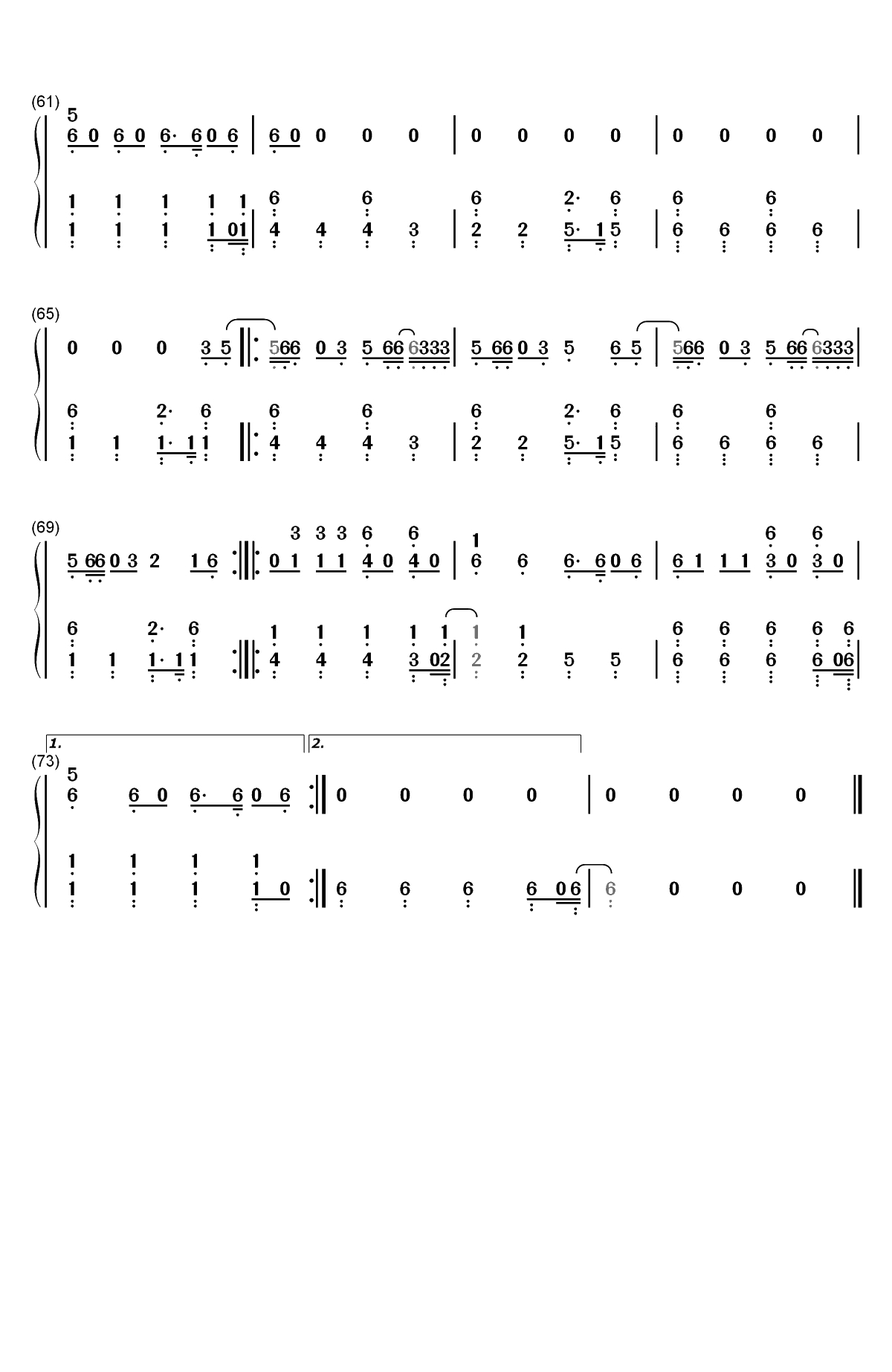 Giant-Calvin Harris and RagnBone Man双手简谱预览4
