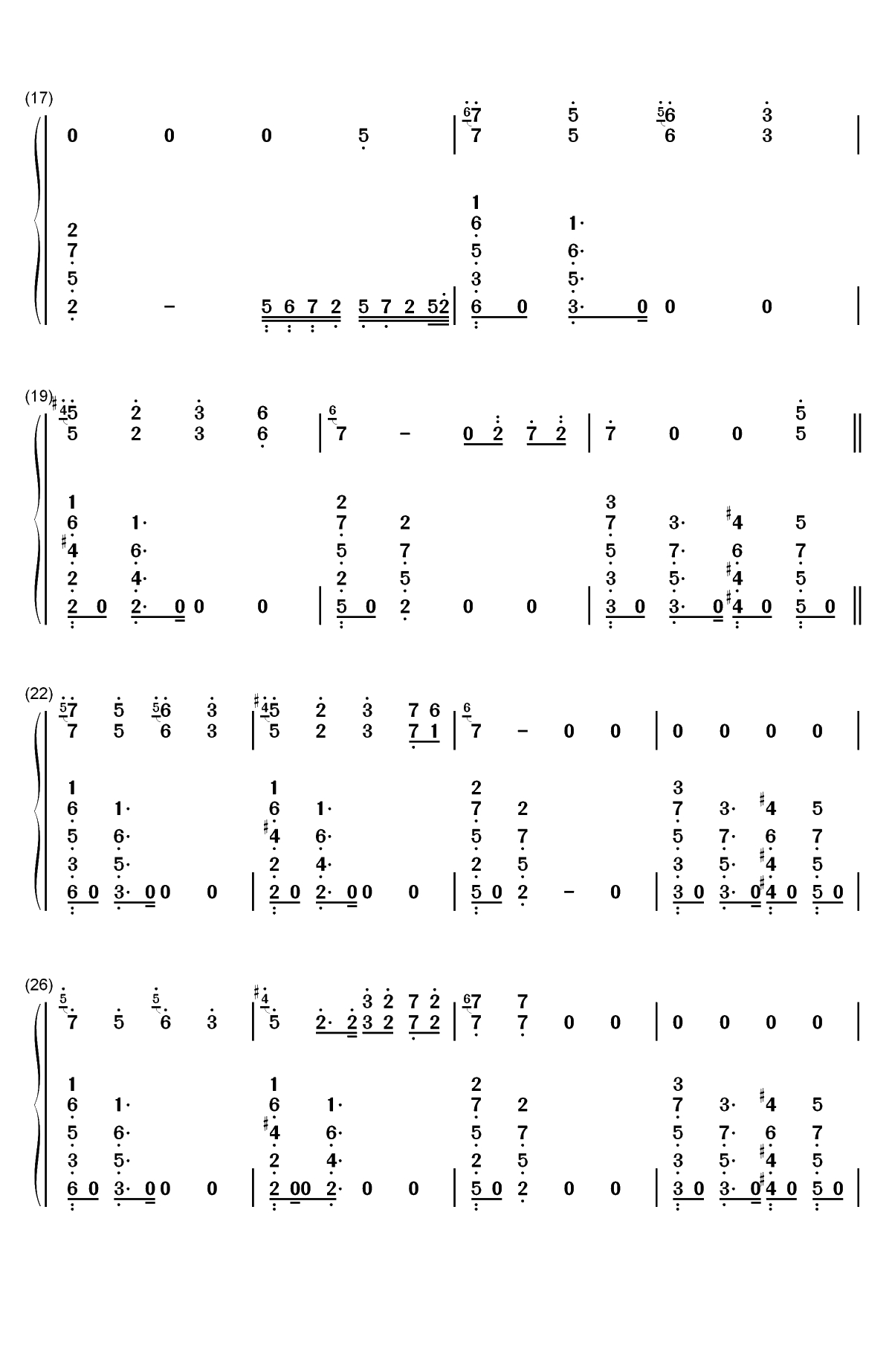 Wish You Were Gay-Billie Eilish双手简谱预览2