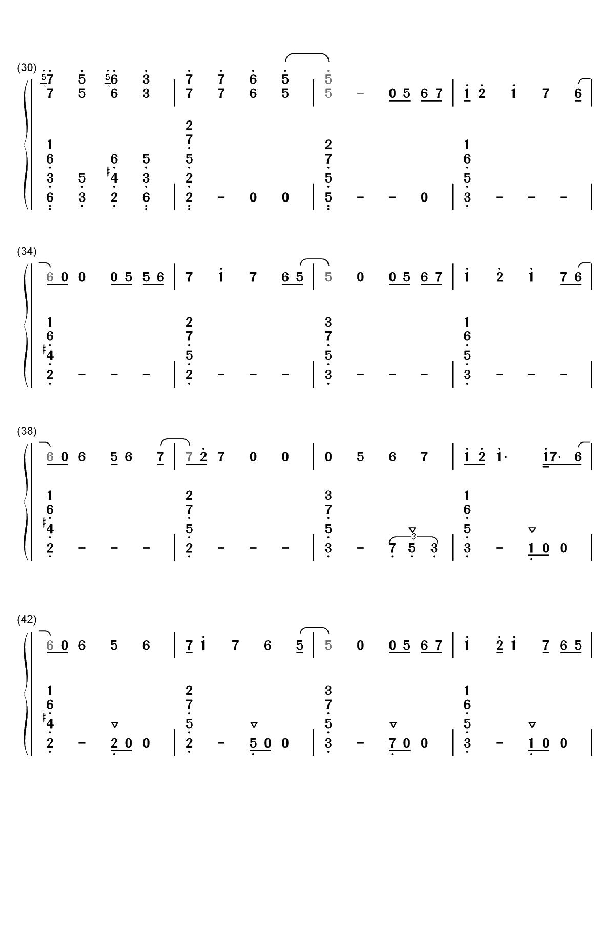 Wish You Were Gay-Billie Eilish双手简谱预览3