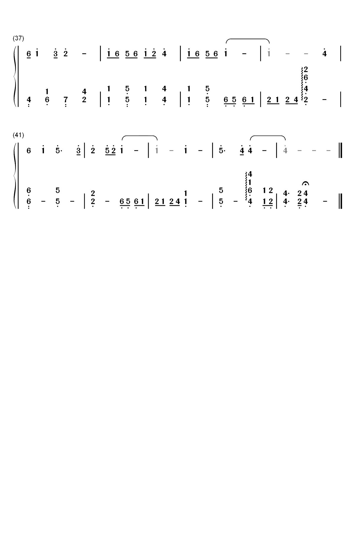 满江红-射雕英雄传插曲双手简谱预览3