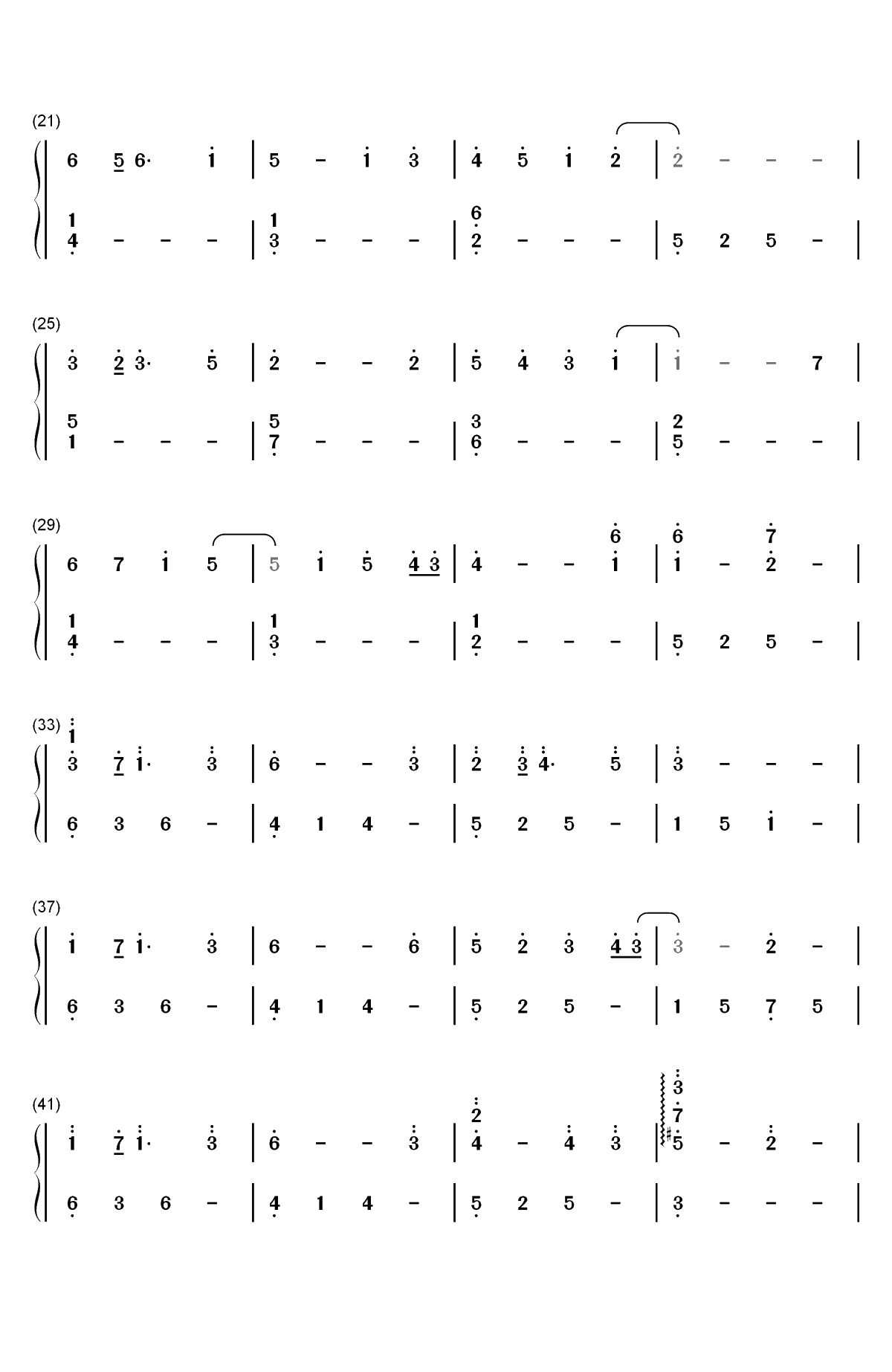 Cry for the Moon-来自风平浪静的明天OST双手简谱预览2