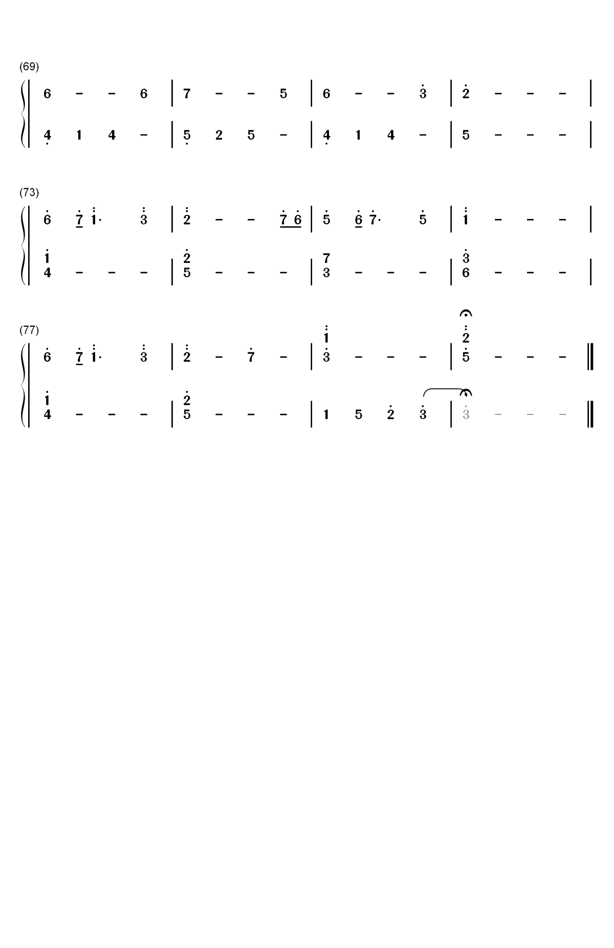 Cry for the Moon-来自风平浪静的明天OST双手简谱预览4