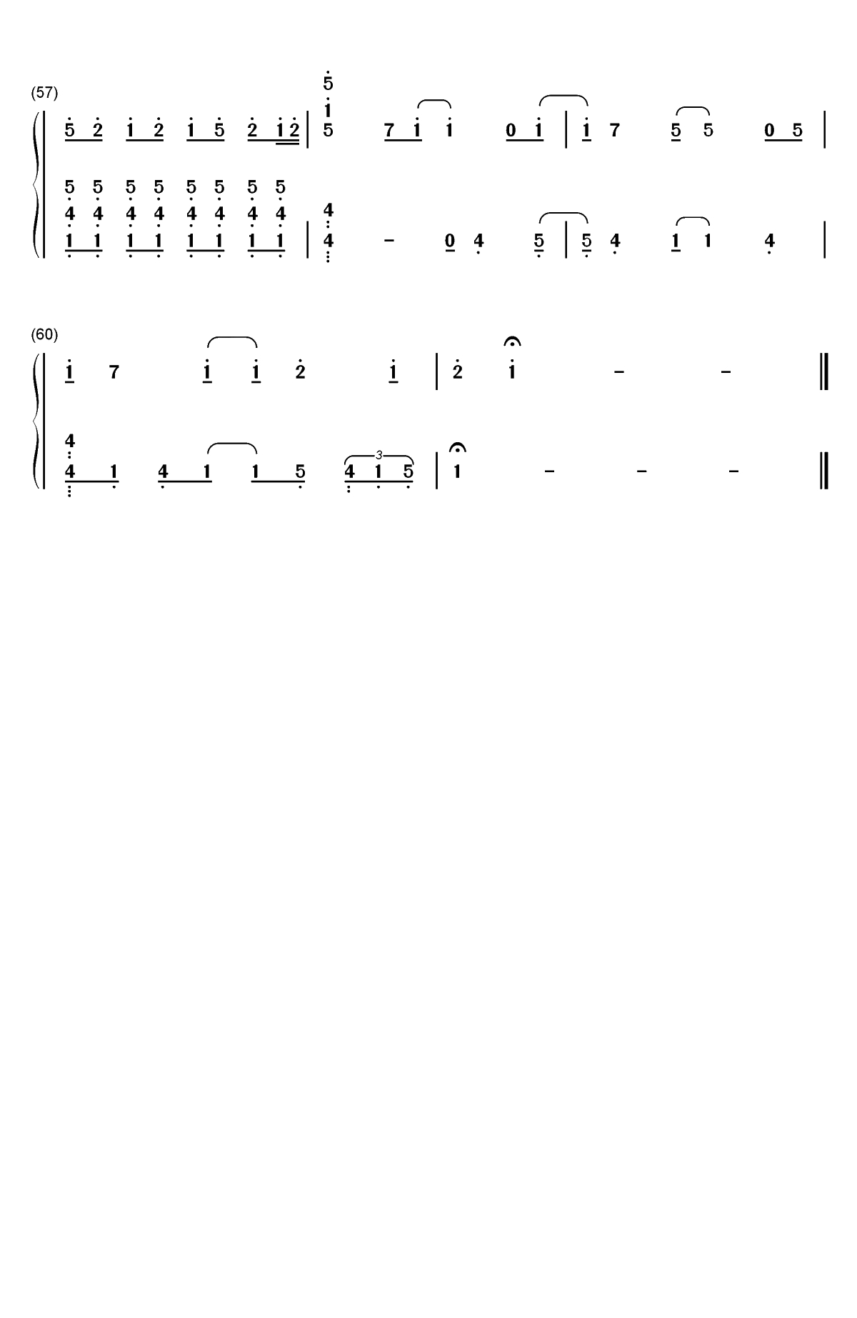 forget-me-not-刀剑神域 Alicization ED双手简谱预览4