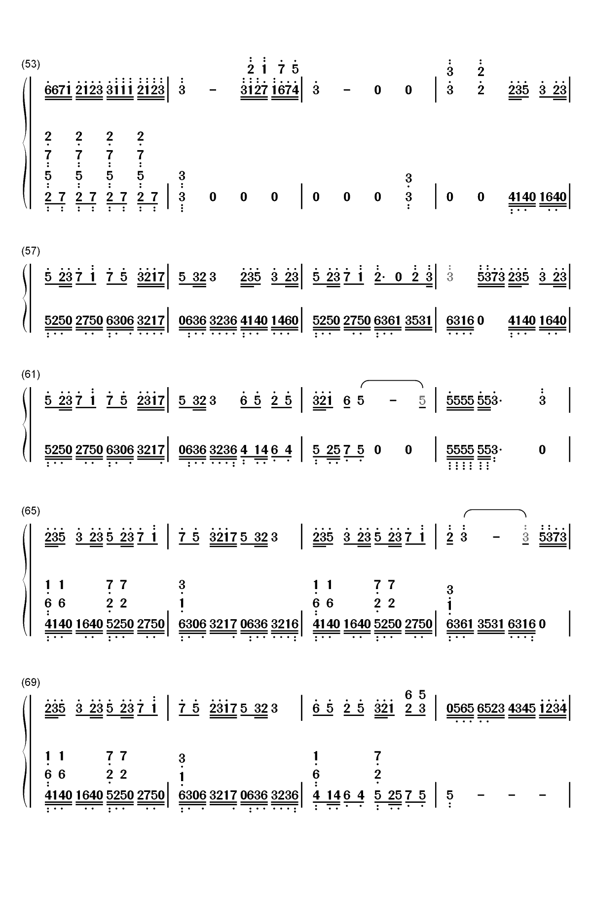 告白之夜-改编版双手简谱预览4