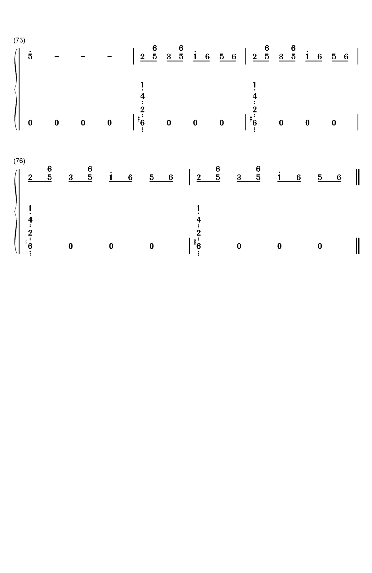 告白之夜-改编版双手简谱预览5