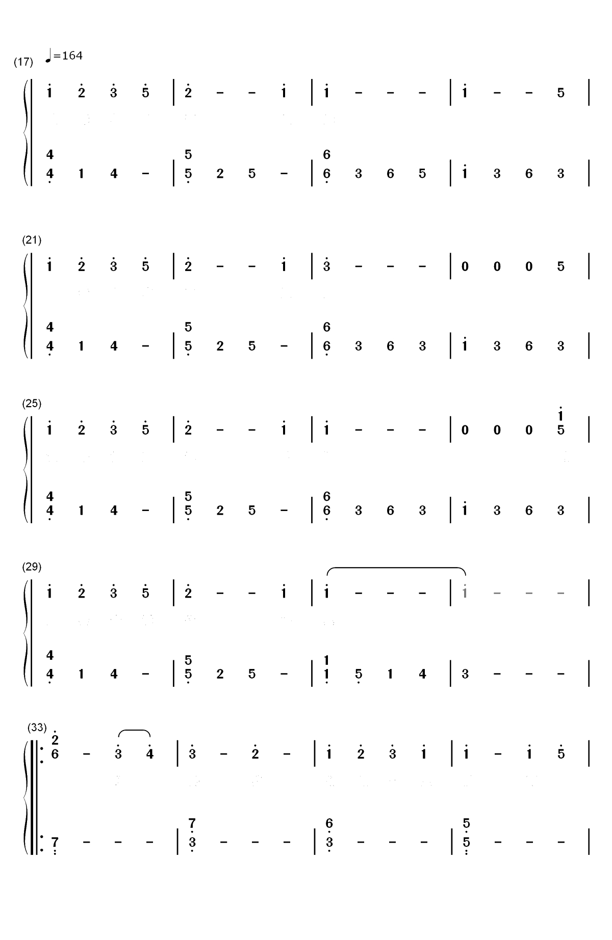 彼岸花-SNH48重生计划公演曲双手简谱预览2
