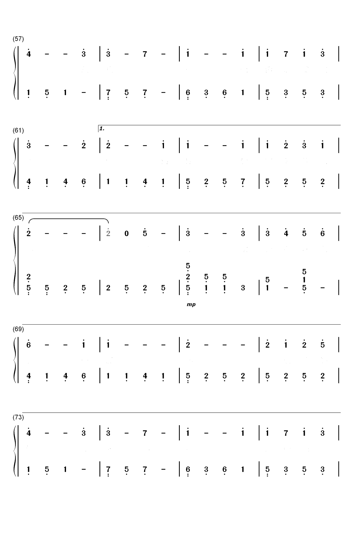彼岸花-SNH48重生计划公演曲双手简谱预览4