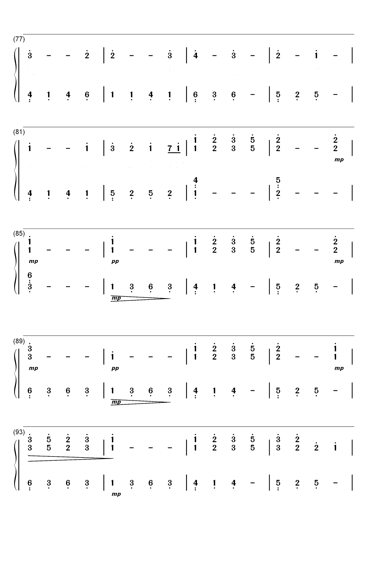 彼岸花-SNH48重生计划公演曲双手简谱预览5