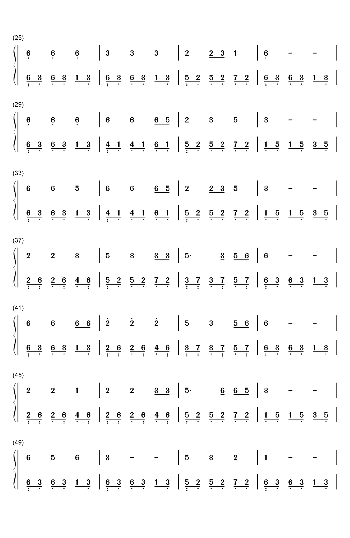 站着等你三千年-好听的痴情恋曲双手简谱预览2