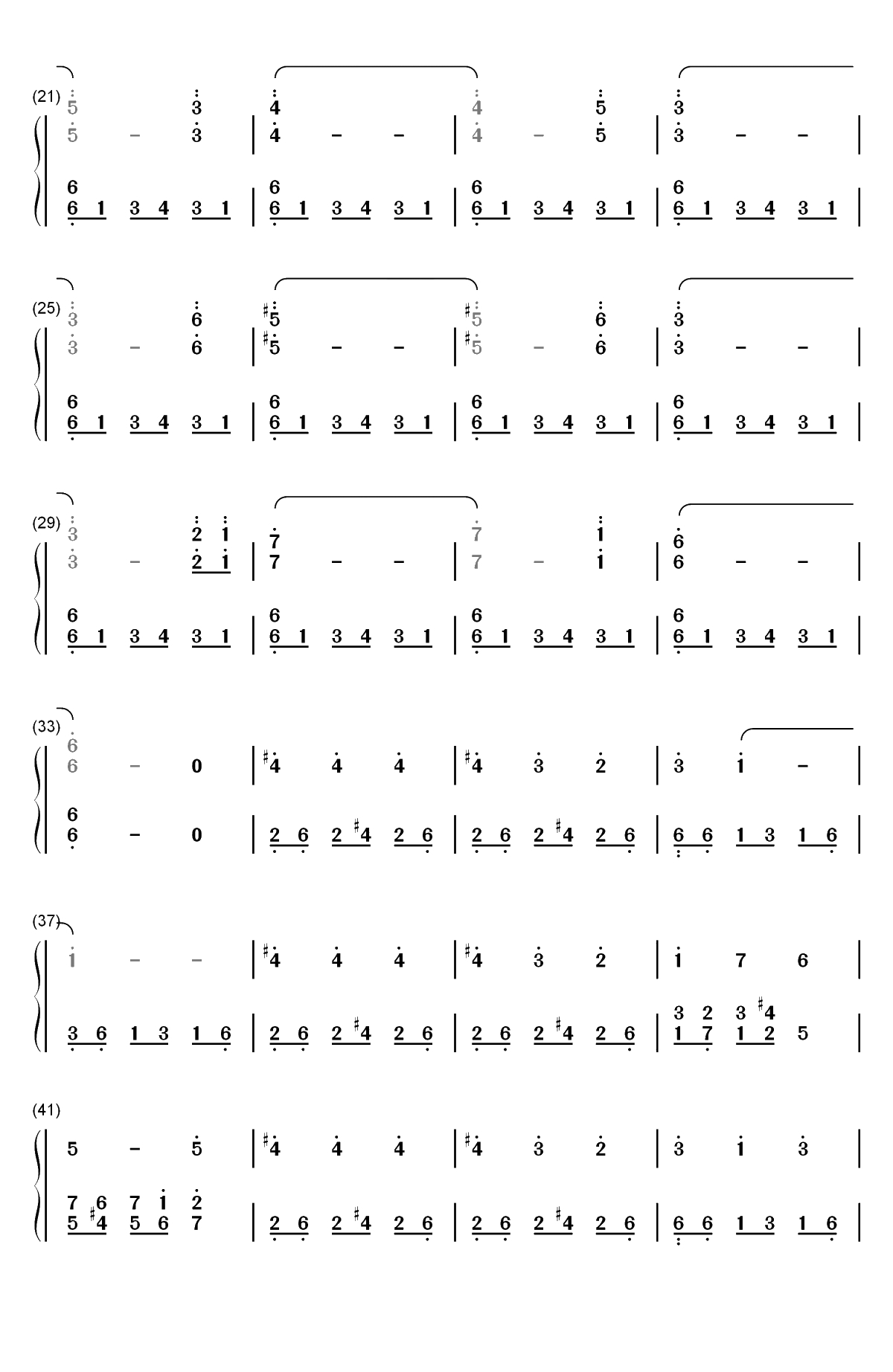 Helvetesfonster-Ghost双手简谱预览2